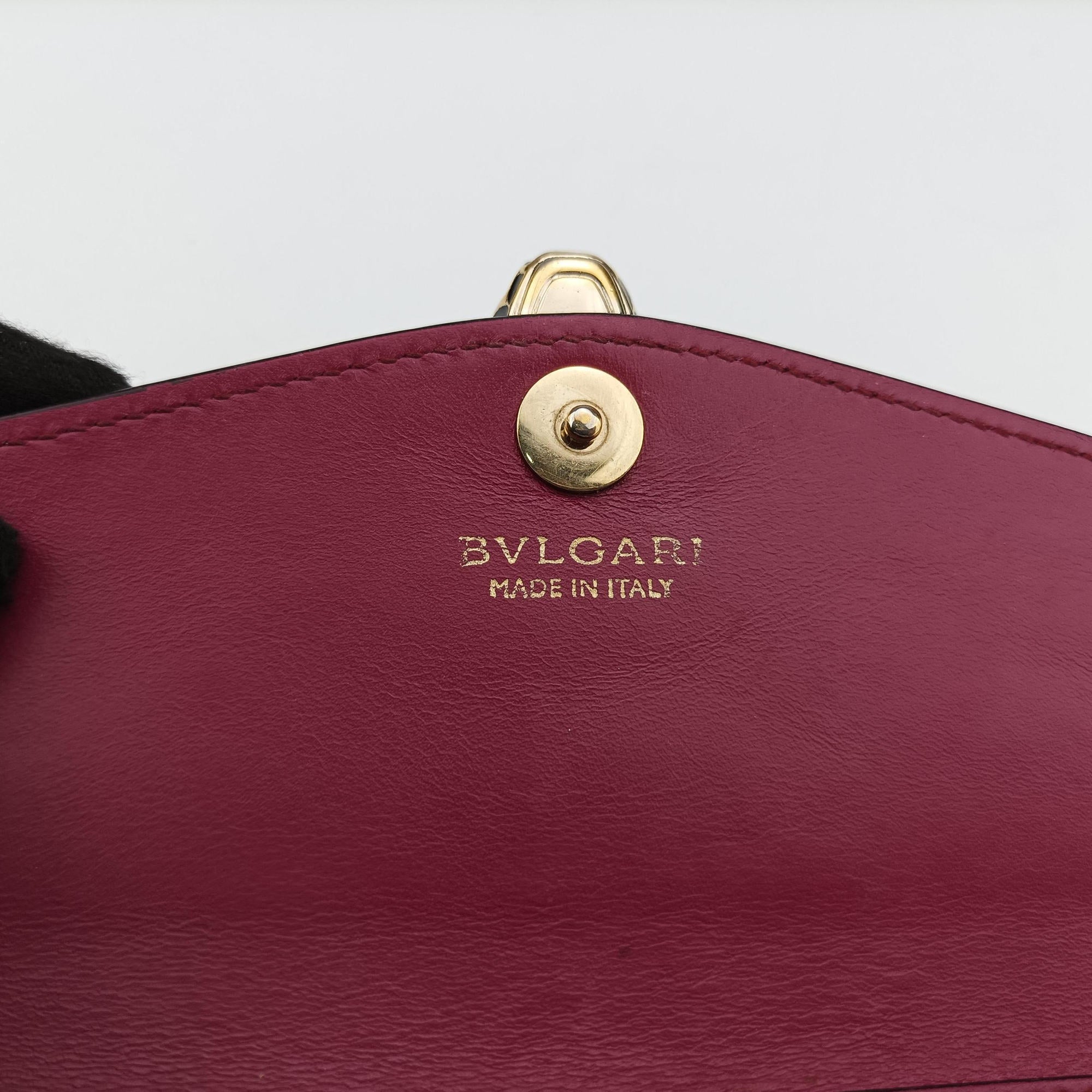 Pre-owned Bvlgari SERPENTI FOREVER Rose Leather  shoulderbag | stylenewstar