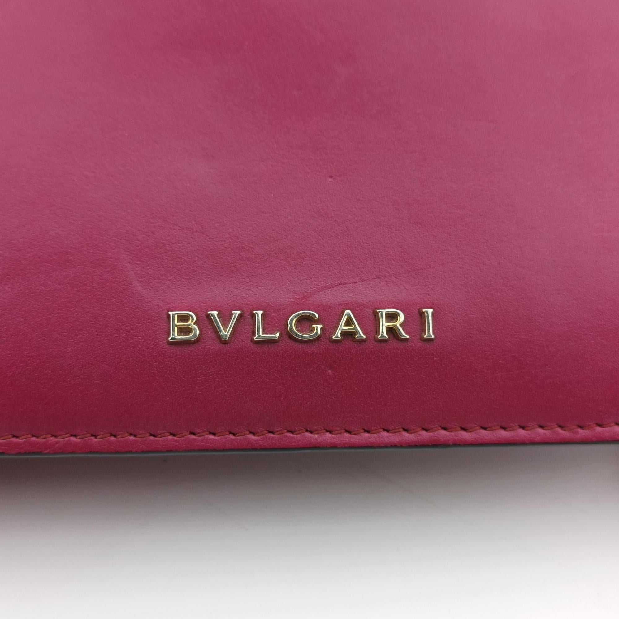 Pre-owned Bvlgari SERPENTI FOREVER Rose Leather  shoulderbag | stylenewstar