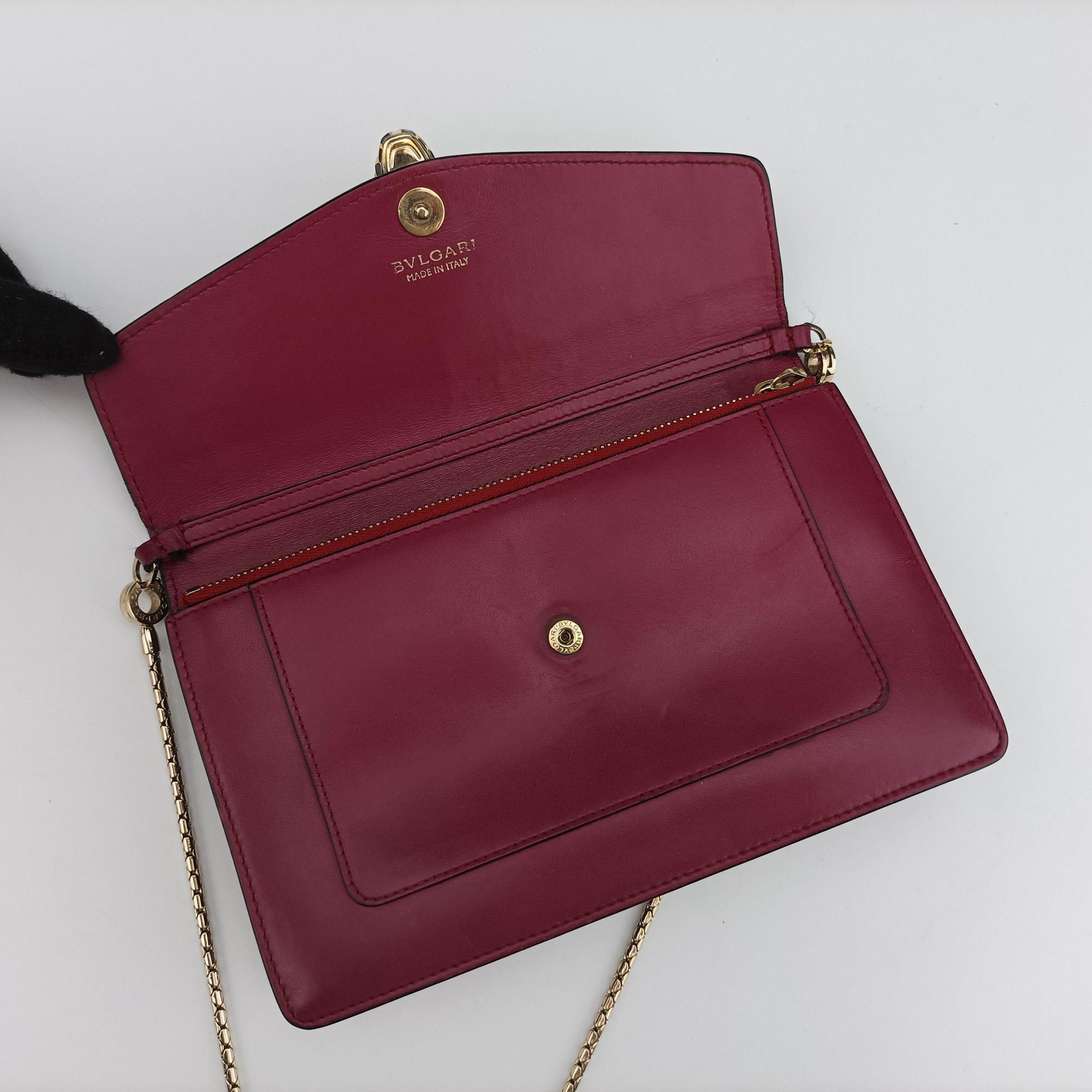 Pre-owned Bvlgari SERPENTI FOREVER Rose Leather  shoulderbag | stylenewstar