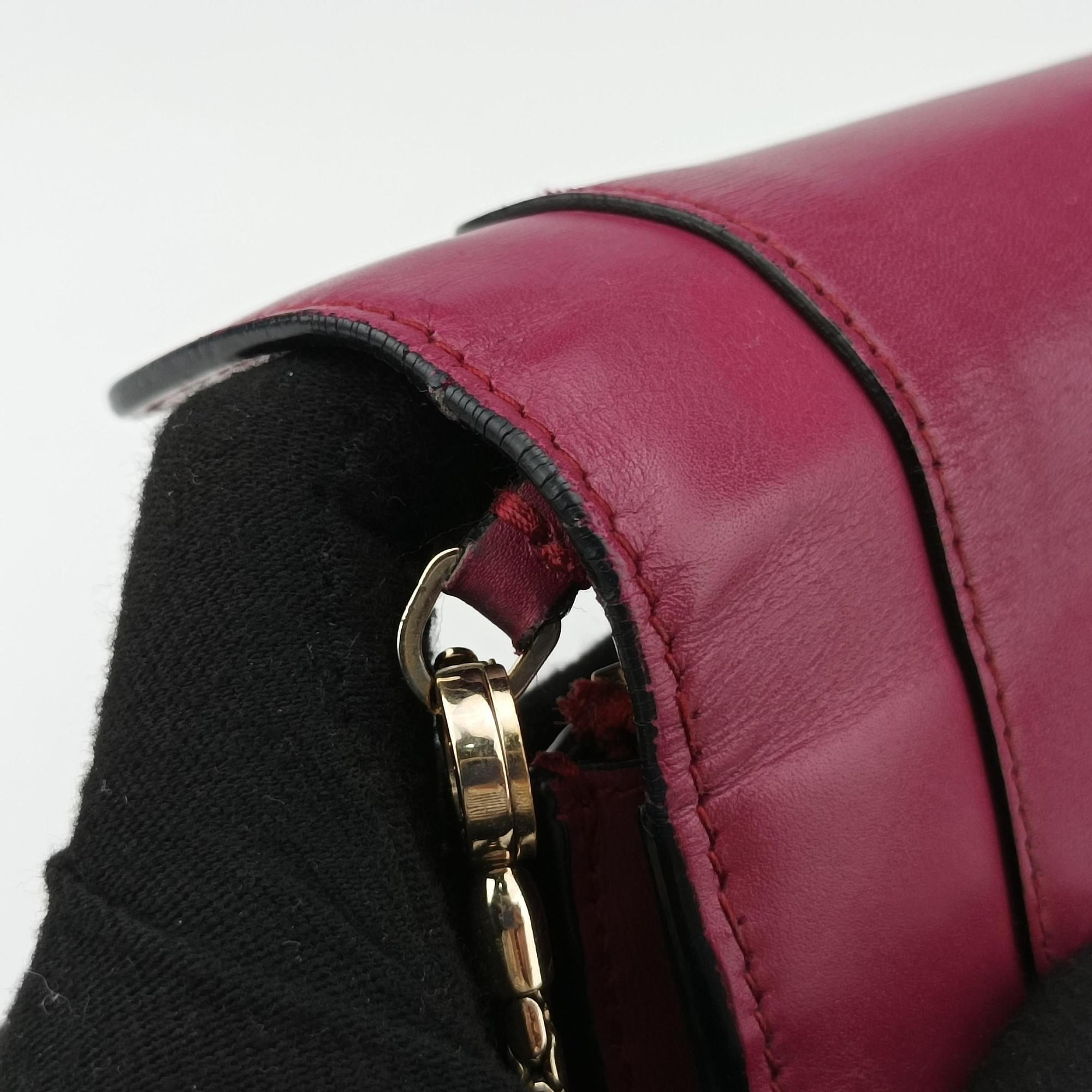 Pre-owned Bvlgari SERPENTI FOREVER Rose Leather  shoulderbag | stylenewstar