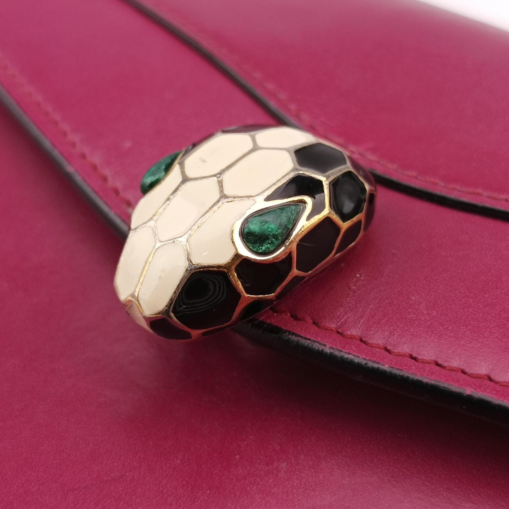 Pre-owned Bvlgari SERPENTI FOREVER Rose Leather  shoulderbag | stylenewstar