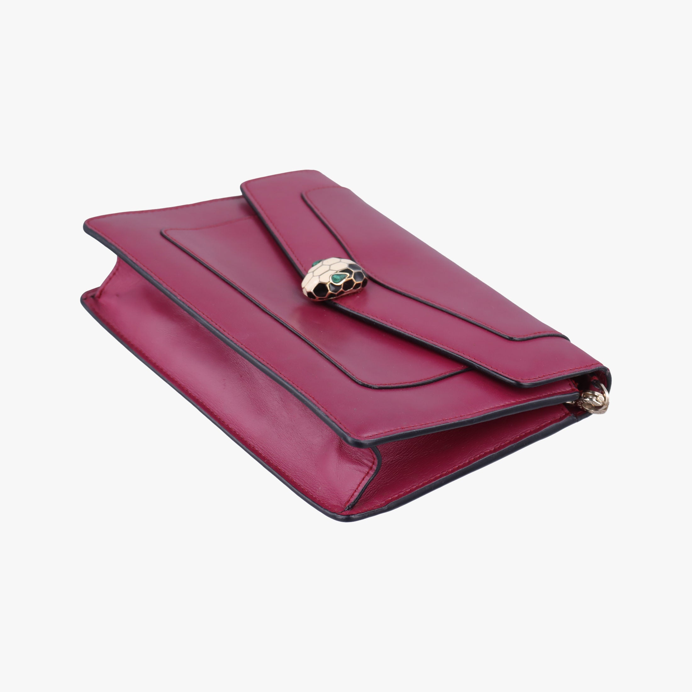 Pre-owned Bvlgari SERPENTI FOREVER Rose Leather  shoulderbag | stylenewstar