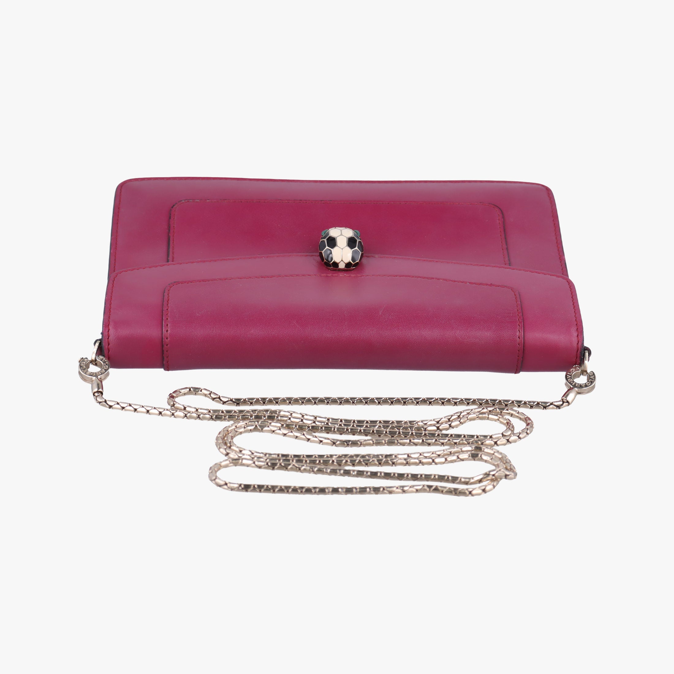 Pre-owned Bvlgari SERPENTI FOREVER Rose Leather  shoulderbag | stylenewstar
