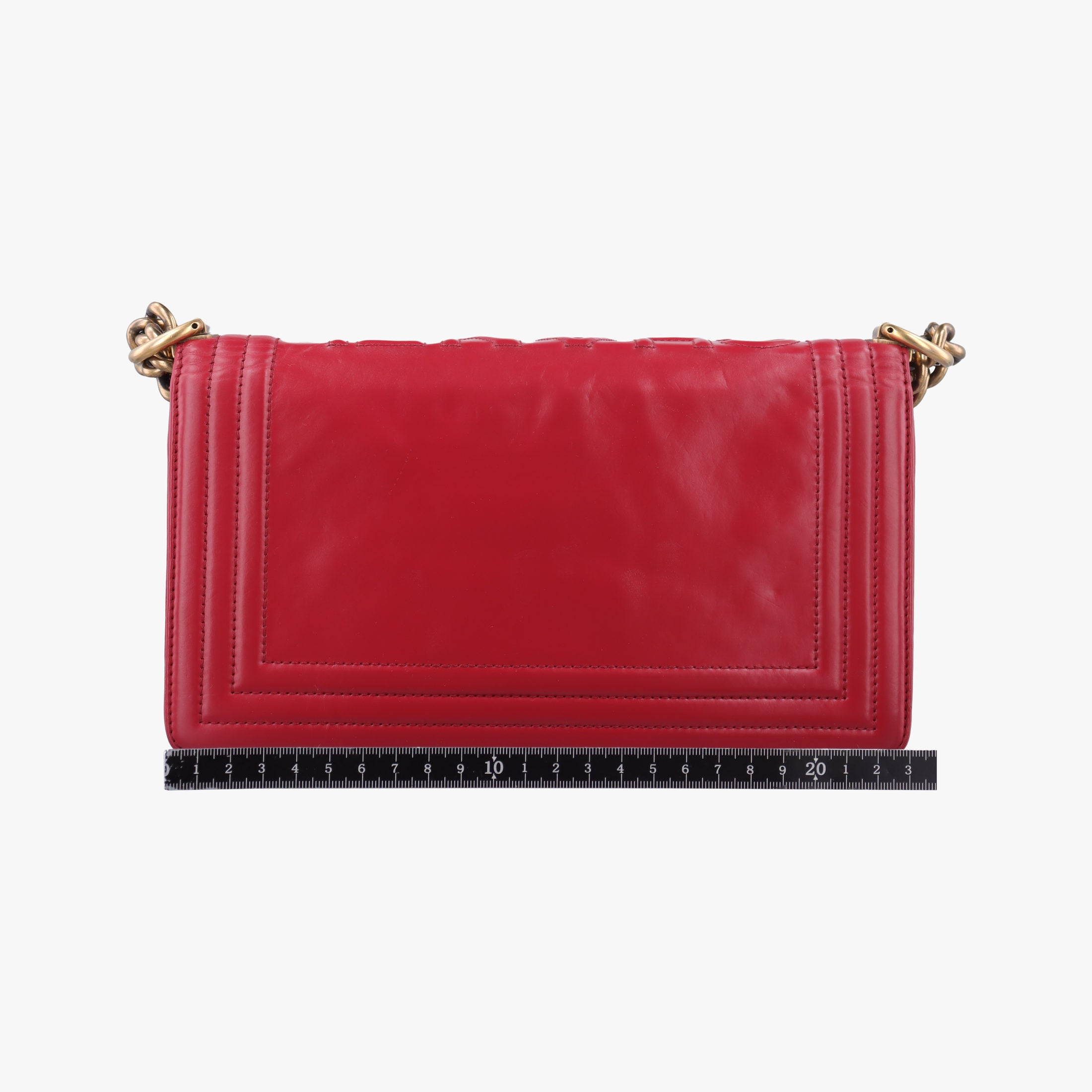 Pre-owned Chanel BOY CHANEL Red Leather A66713 shoulderbag | stylenewstar