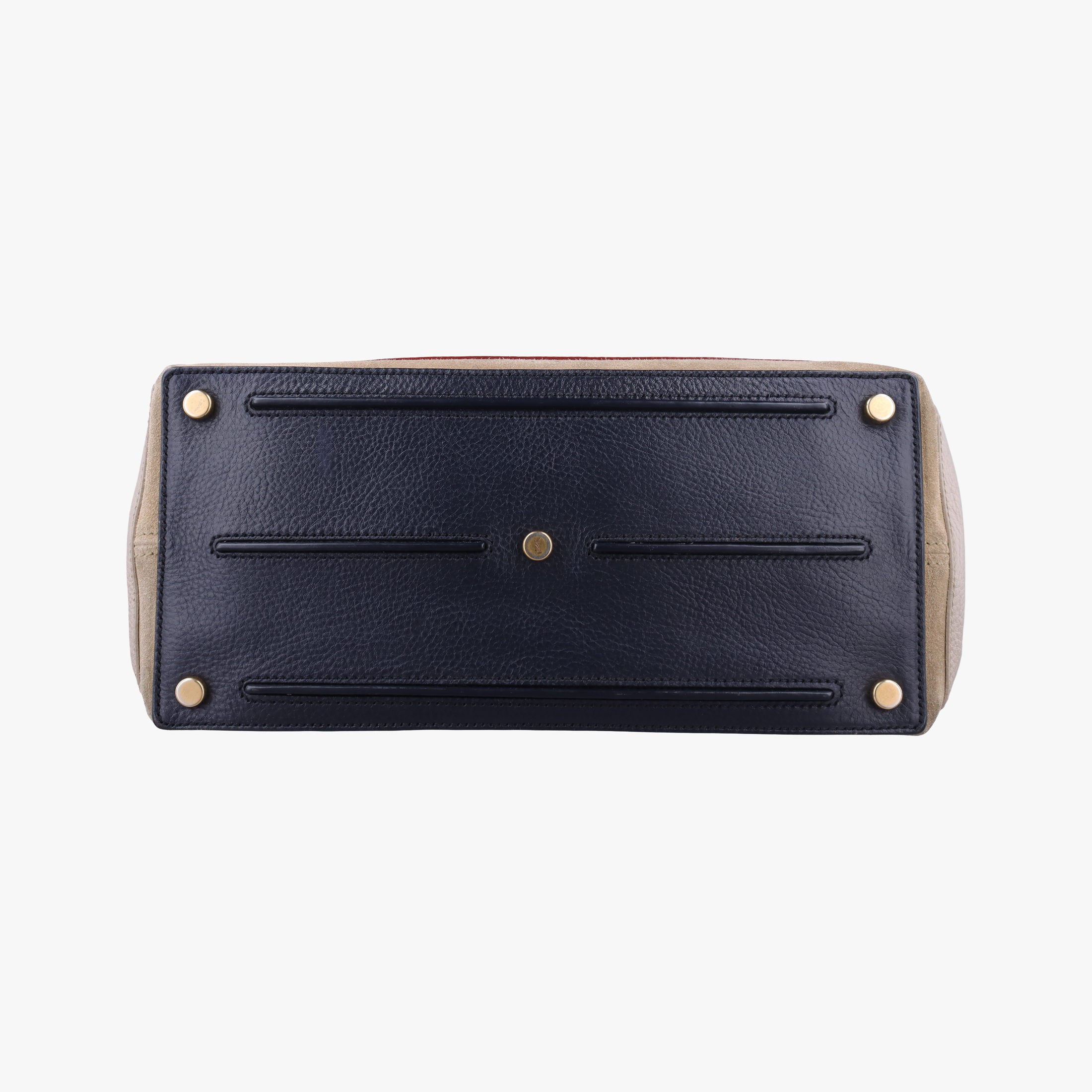 Pre-owned Yves Saint Laurent Muse Two Blue × Red × Beige Leather 197149 handbag | stylenewstar