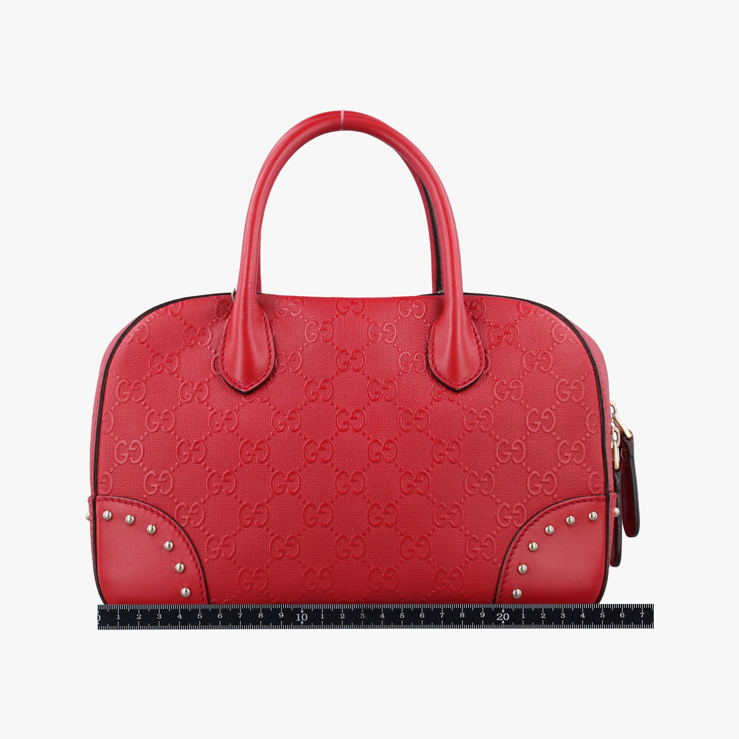 Pre-owned Gucci Bright Diamante Red Leather 354224 shoulderbag | stylenewstar