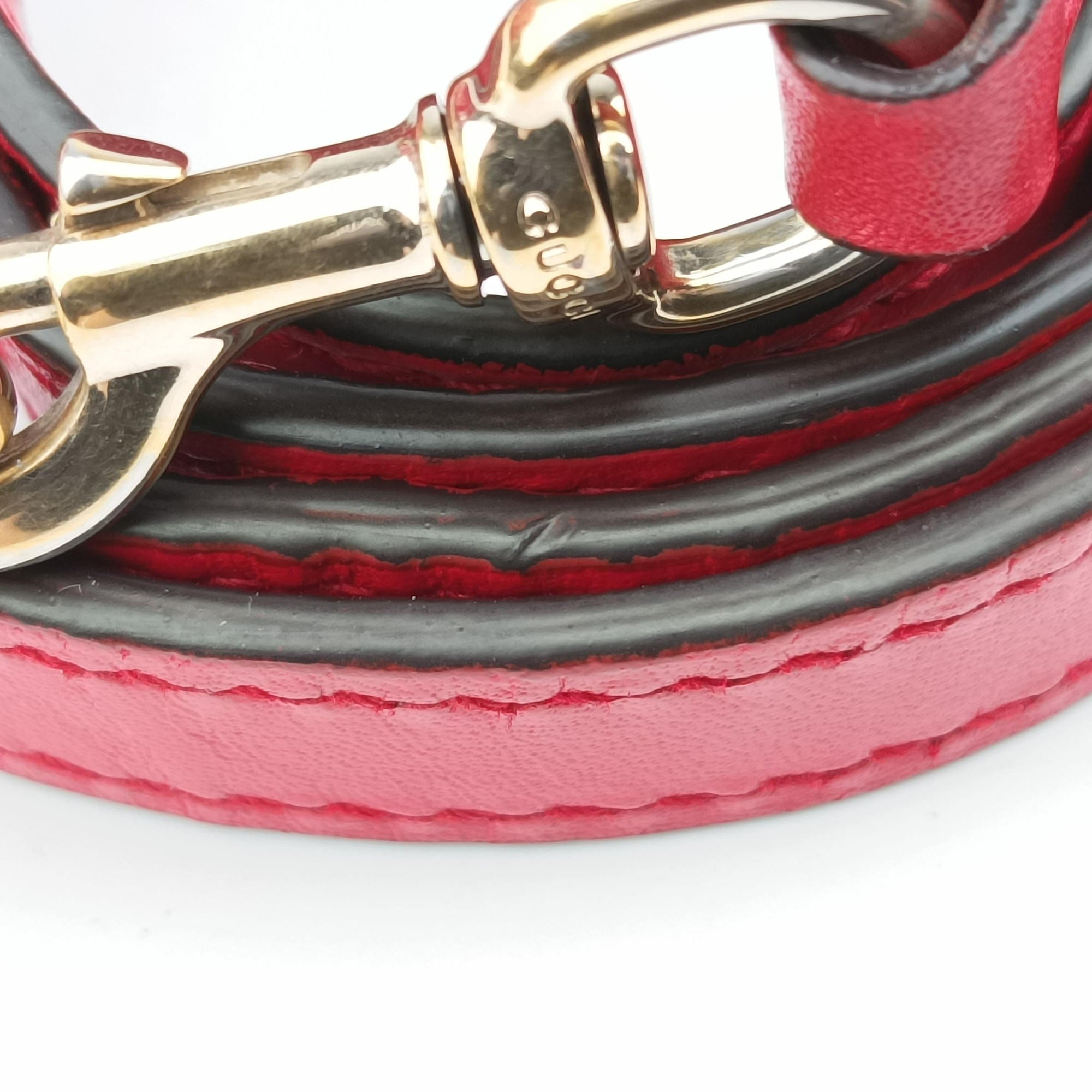 Pre-owned Gucci Bright Diamante Red Leather 354224 shoulderbag | stylenewstar
