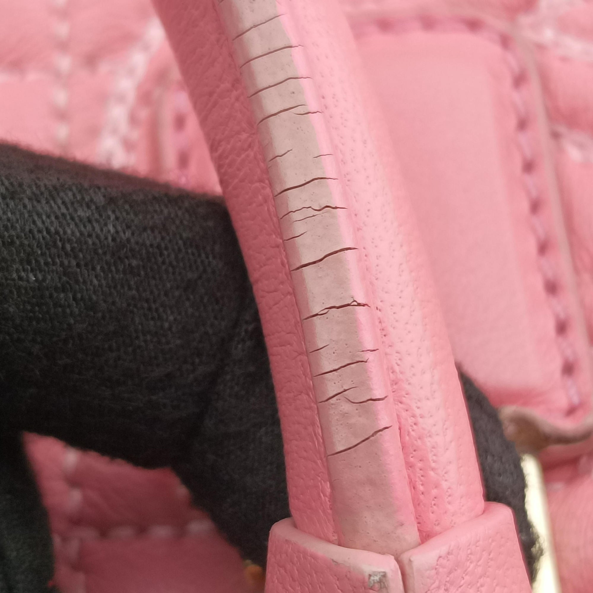 Secondhand VERSACE Medusa Vanitas Pink Leather  handbag | stylenewstar