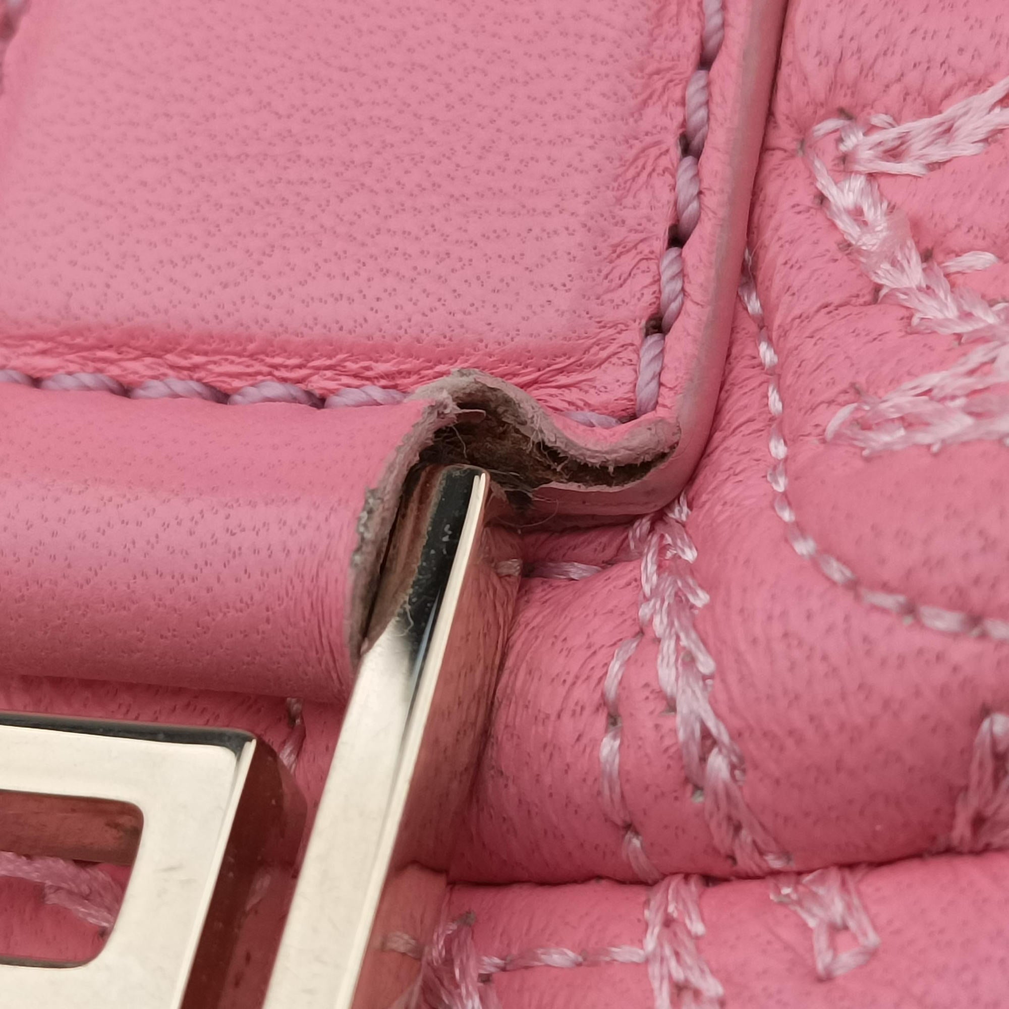 Secondhand VERSACE Medusa Vanitas Pink Leather  handbag | stylenewstar