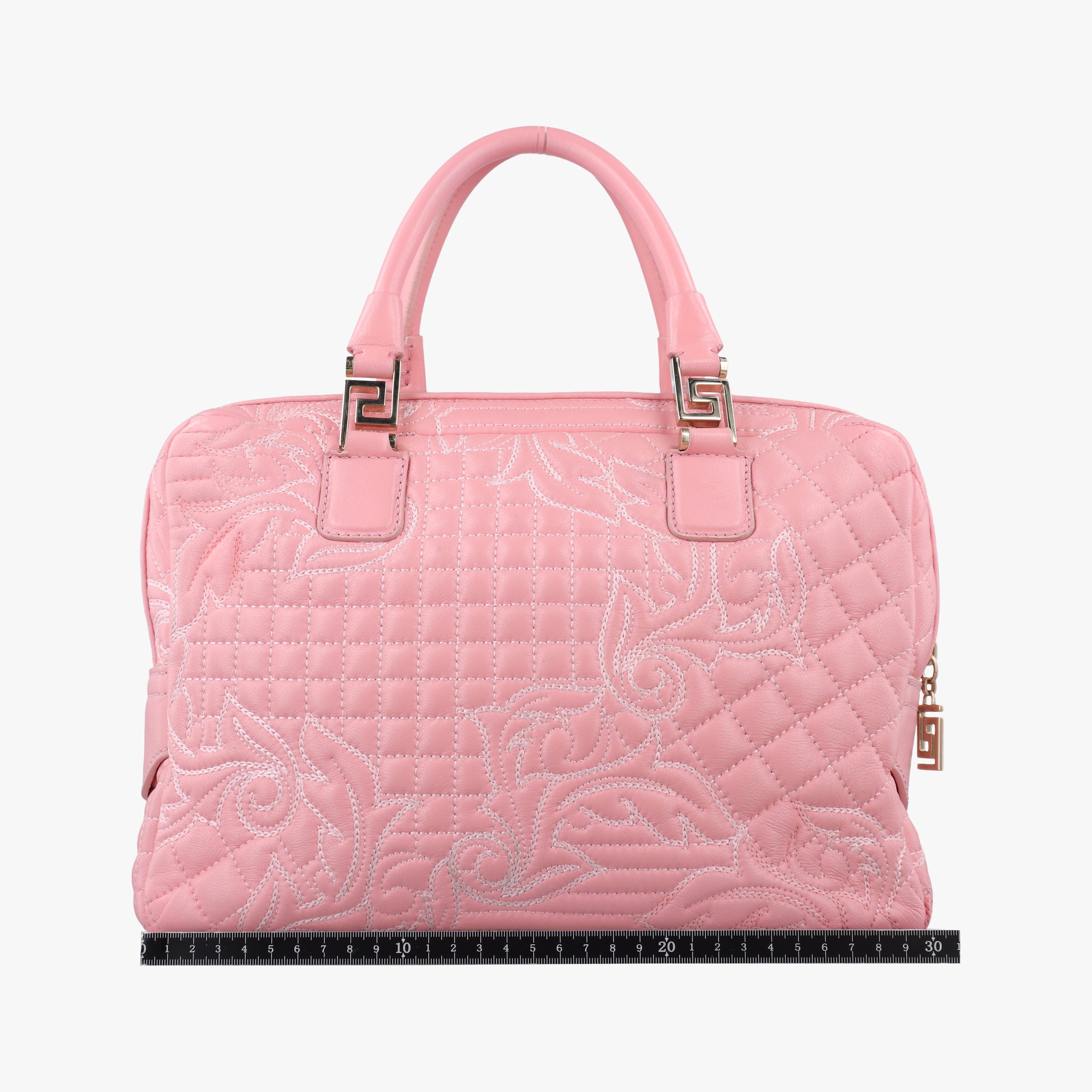 Secondhand VERSACE Medusa Vanitas Pink Leather  handbag | stylenewstar