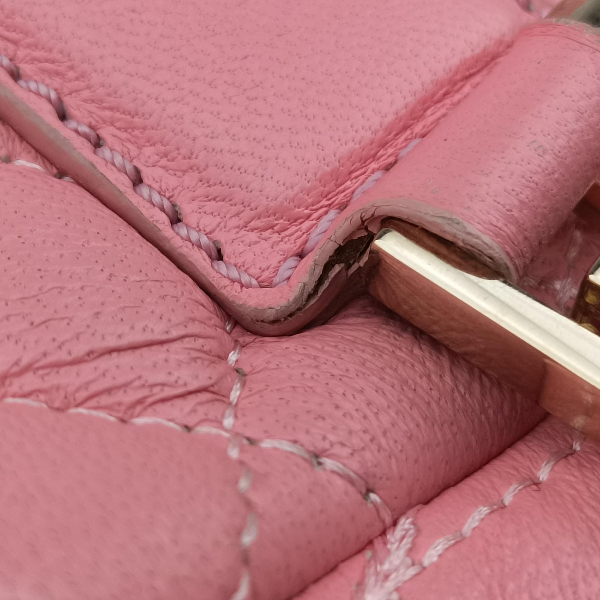 Secondhand VERSACE Medusa Vanitas Pink Leather  handbag | stylenewstar