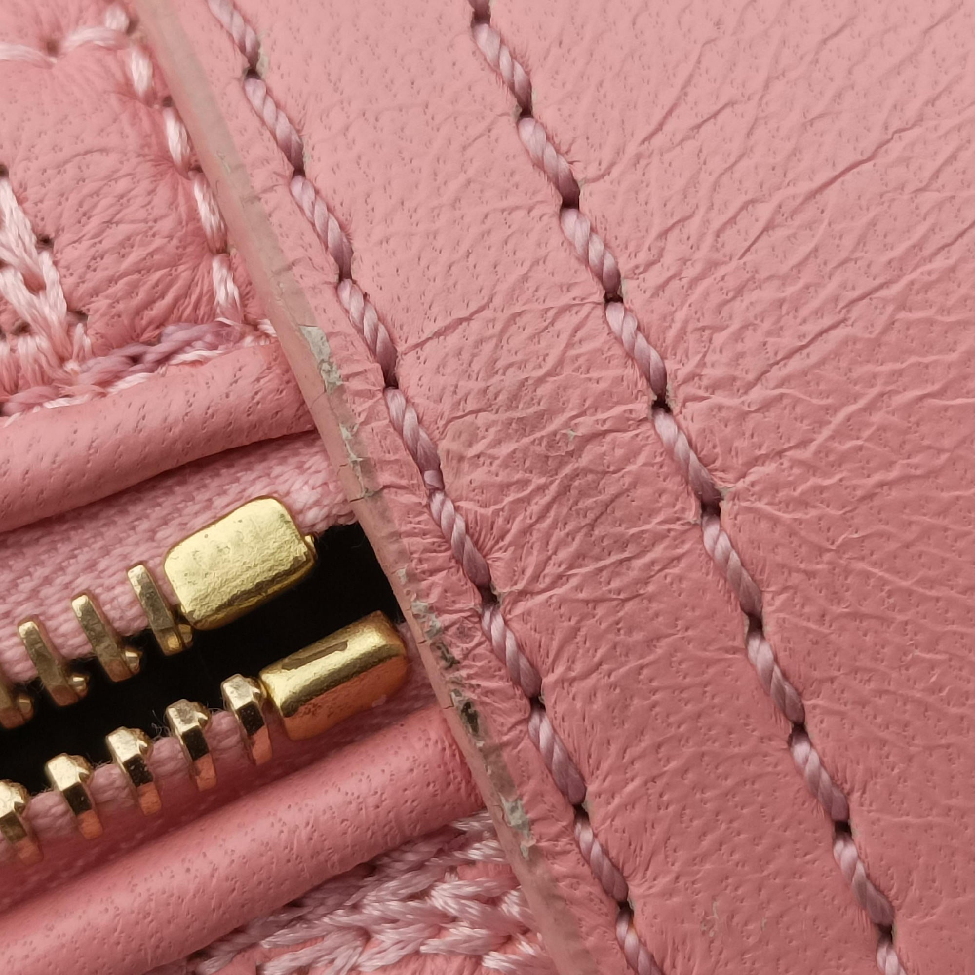Secondhand VERSACE Medusa Vanitas Pink Leather  handbag | stylenewstar