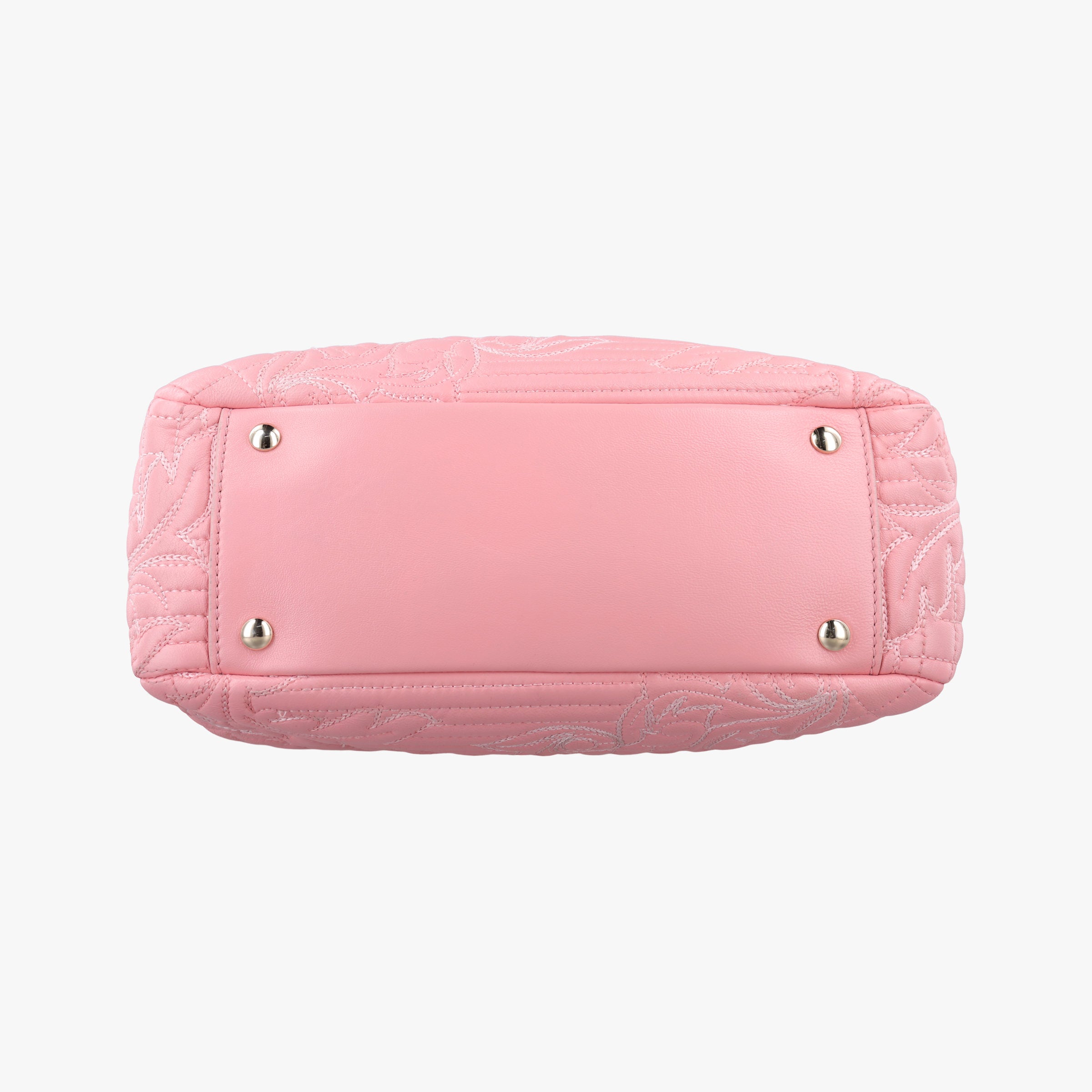 Secondhand VERSACE Medusa Vanitas Pink Leather  handbag | stylenewstar