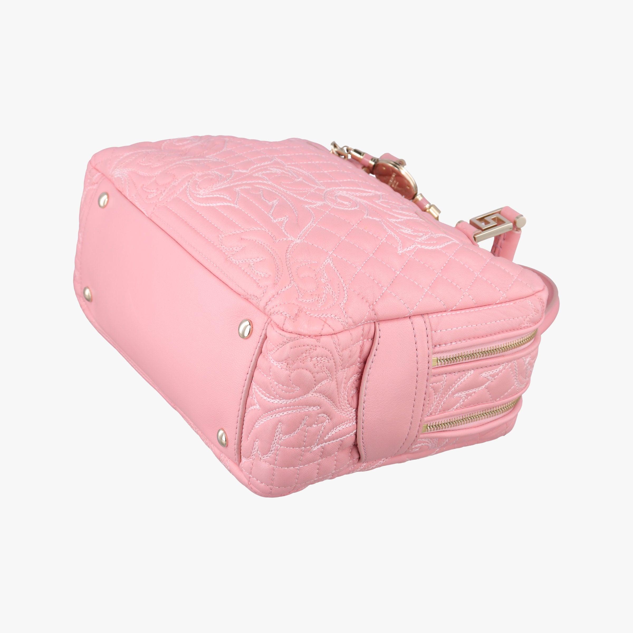 Secondhand VERSACE Medusa Vanitas Pink Leather  handbag | stylenewstar