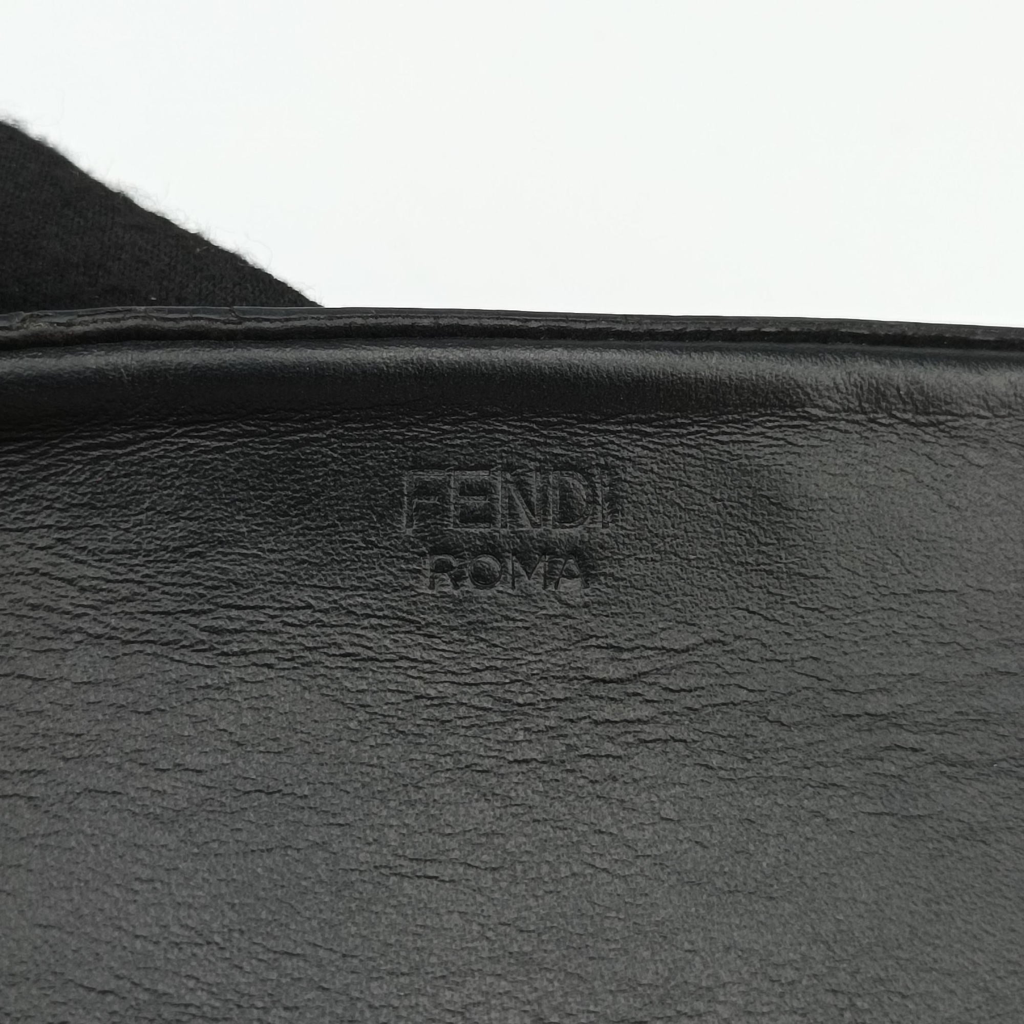 Secondhand Fendi Monster Camera case Black Leather 7M0286 shoulderbag | stylenewstar