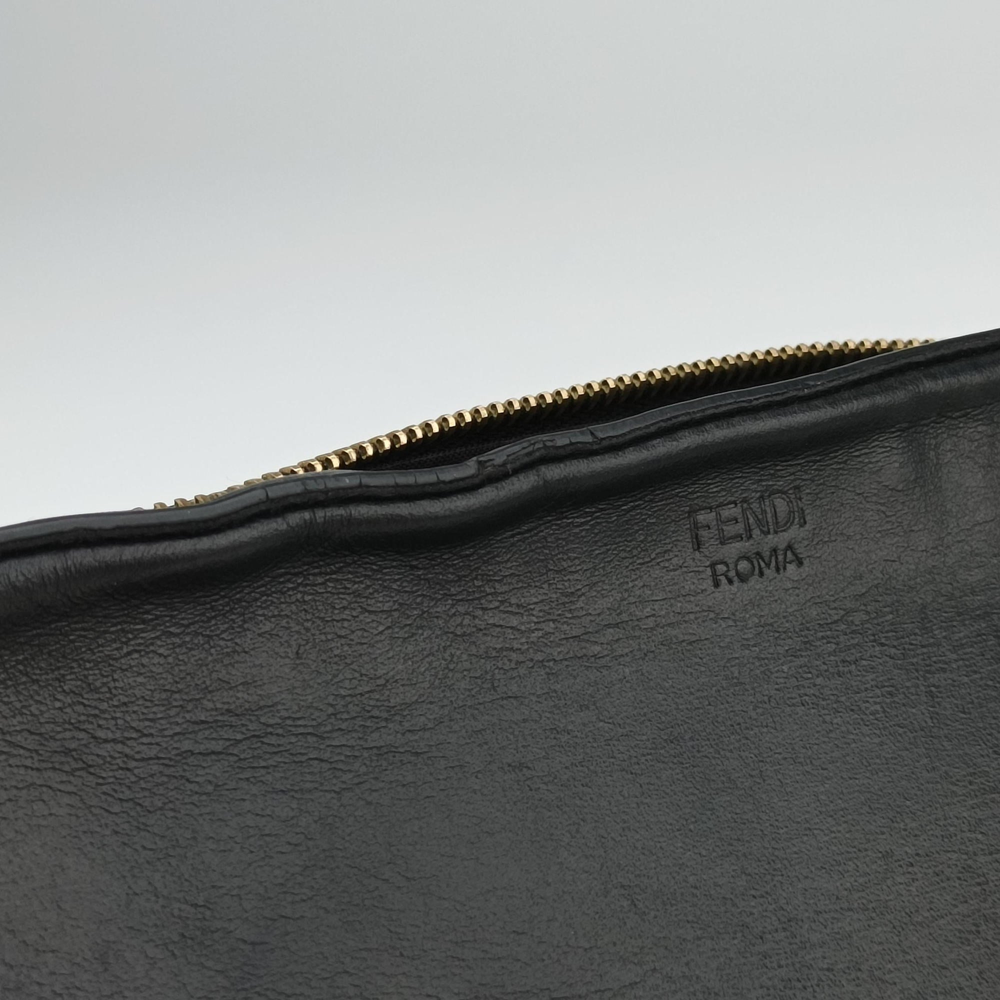 Secondhand Fendi Monster Camera case Black Leather 7M0286 shoulderbag | stylenewstar