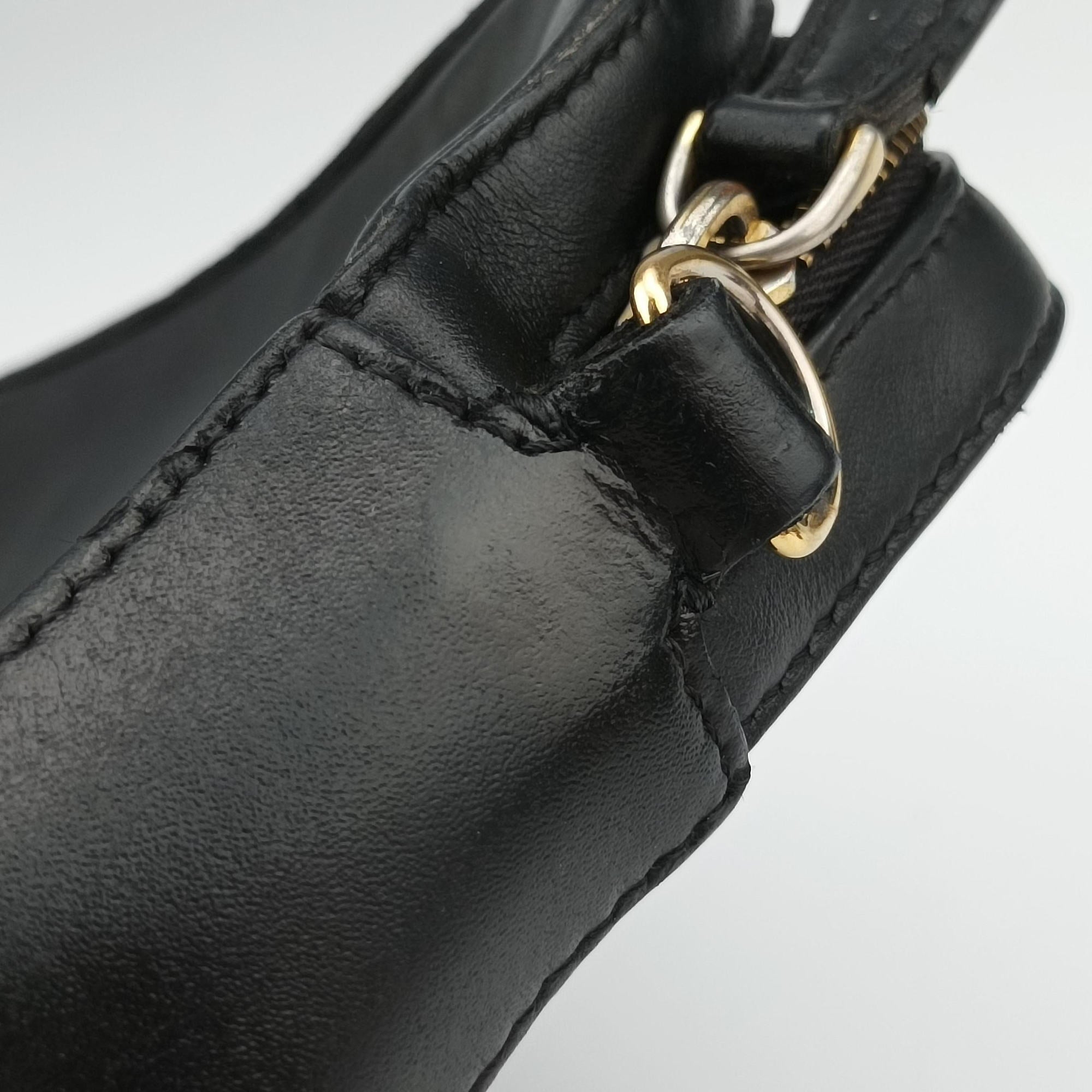 Secondhand Fendi Monster Camera case Black Leather 7M0286 shoulderbag | stylenewstar