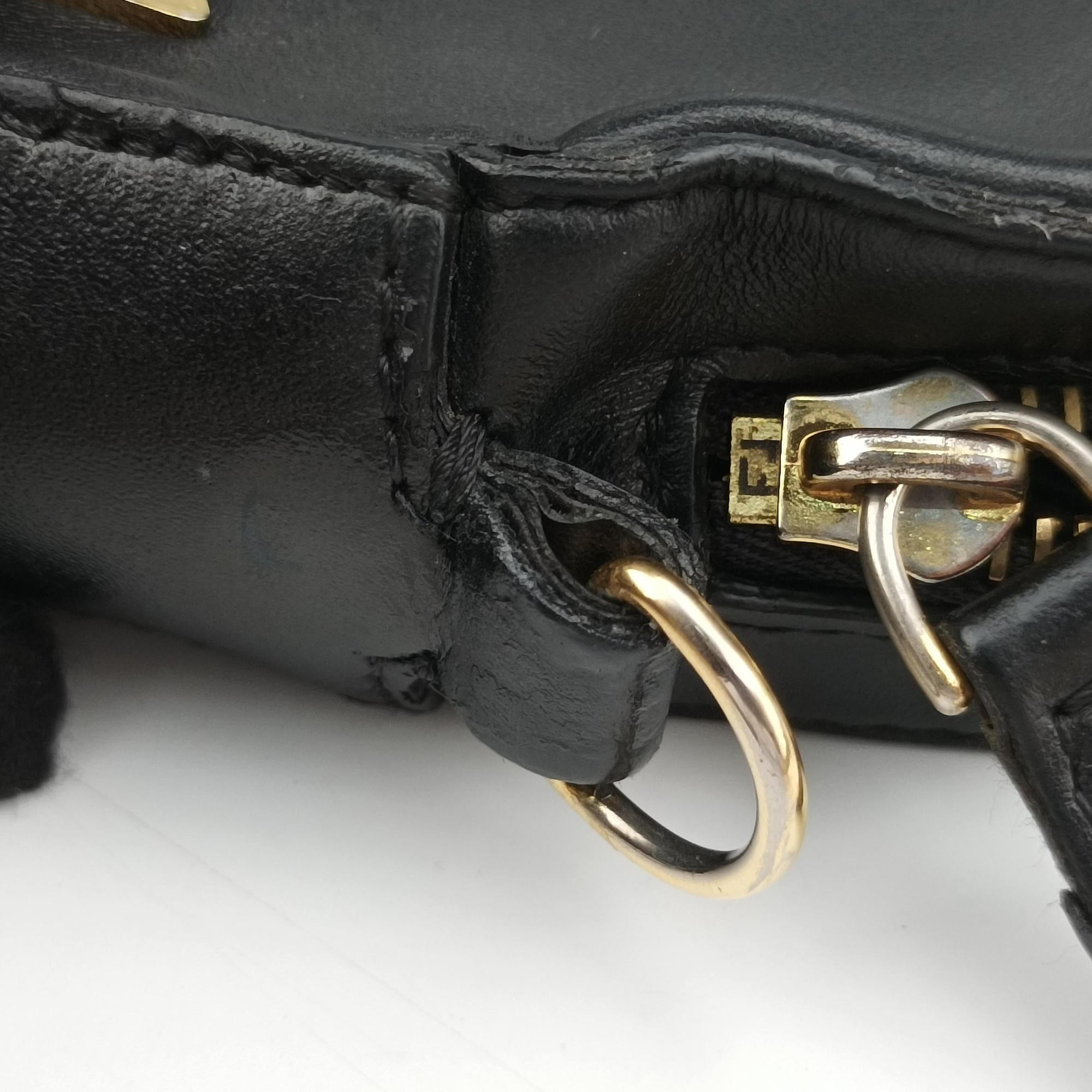 Secondhand Fendi Monster Camera case Black Leather 7M0286 shoulderbag | stylenewstar
