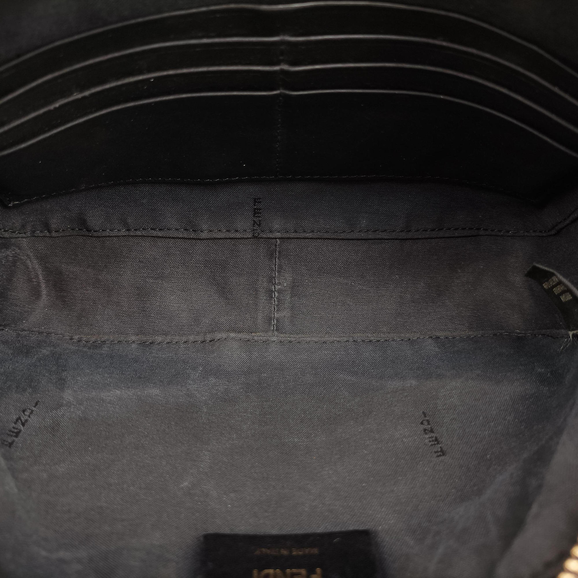 Secondhand Fendi Monster Camera case Black Leather 7M0286 shoulderbag | stylenewstar