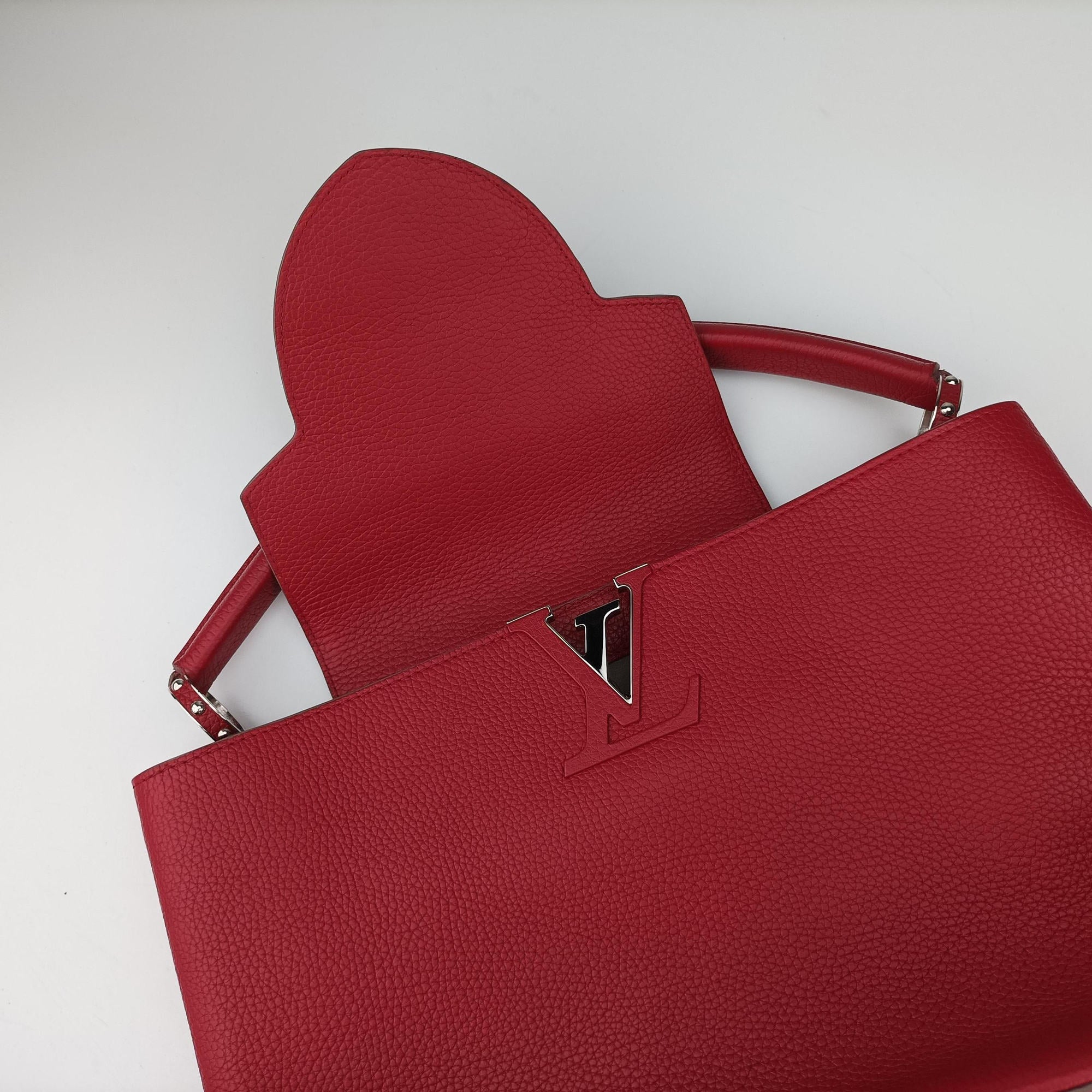 Pre-owned Louis Vuitton Capucines GM Coquelicot PARNASSEA M48871 handbag | stylenewstar