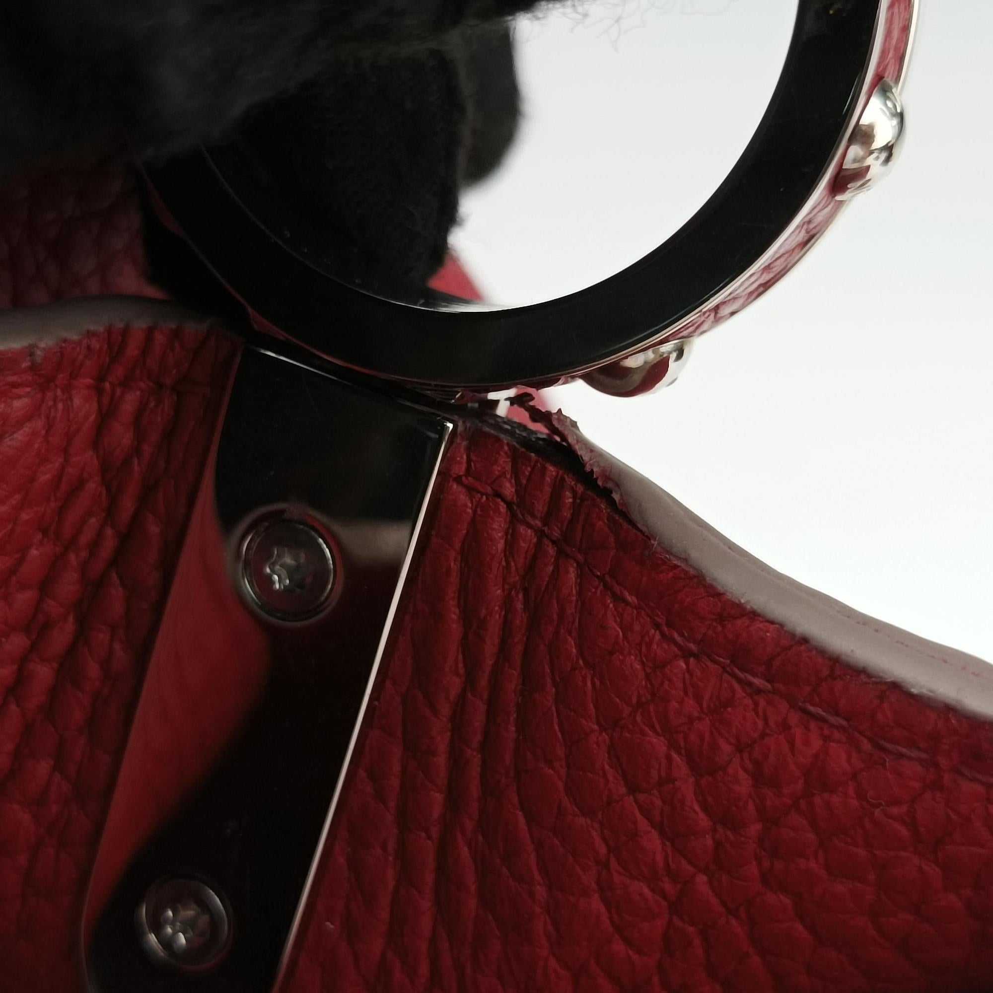 Pre-owned Louis Vuitton Capucines GM Coquelicot PARNASSEA M48871 handbag | stylenewstar