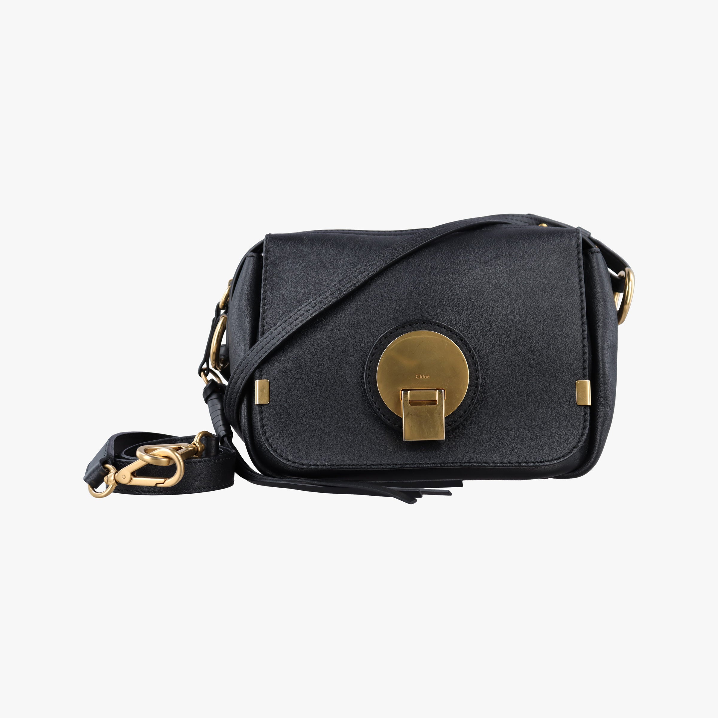 Secondhand Chloe Indy Black Leather 3S0382-H7W shoulderbag | stylenewstar