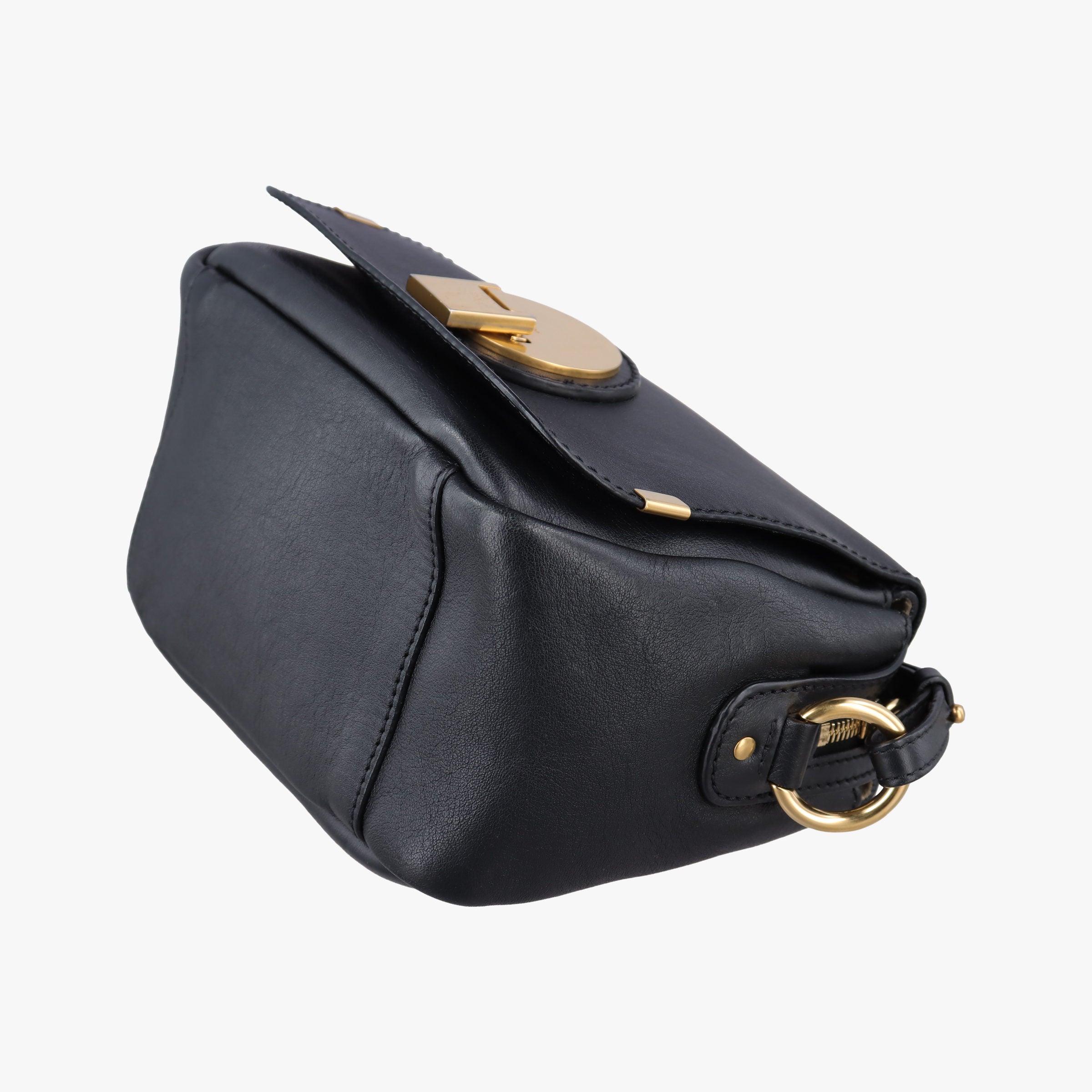 Secondhand Chloe Indy Black Leather 3S0382-H7W shoulderbag | stylenewstar