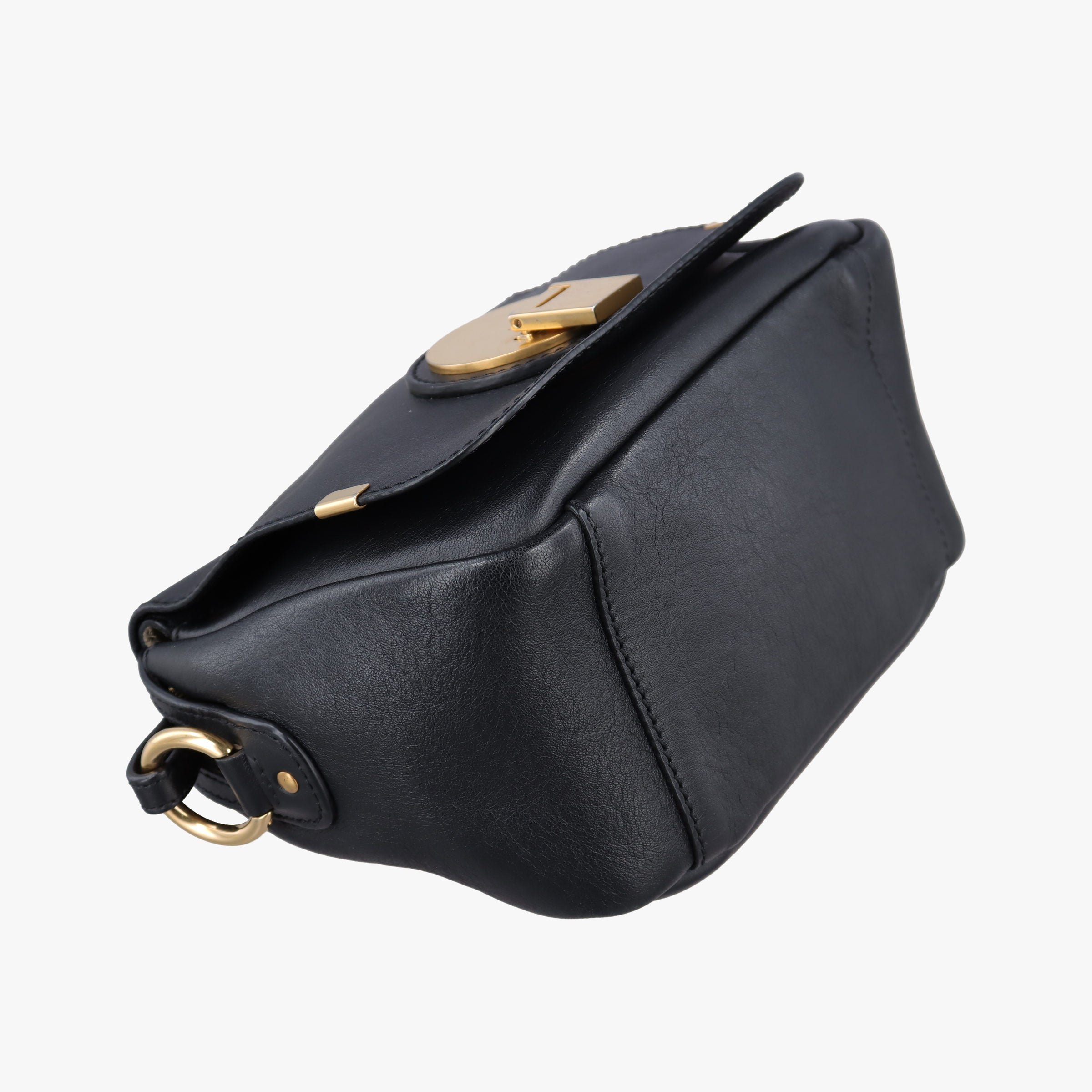 Secondhand Chloe Indy Black Leather 3S0382-H7W shoulderbag | stylenewstar
