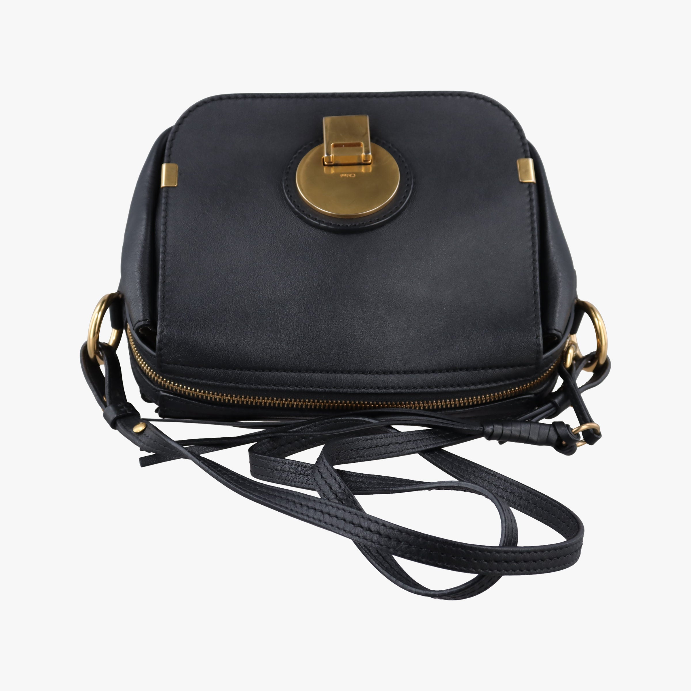 Secondhand Chloe Indy Black Leather 3S0382-H7W shoulderbag | stylenewstar