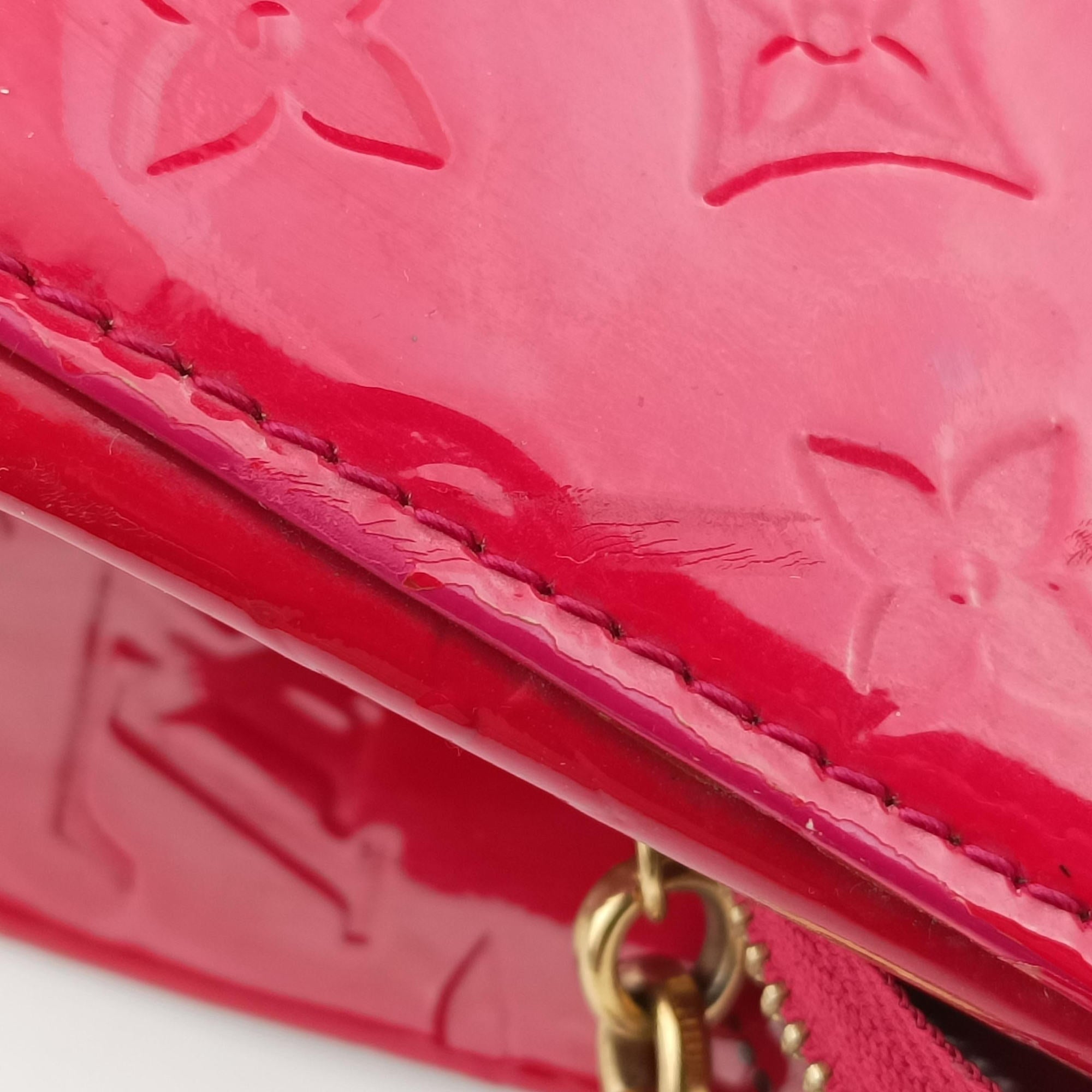 Pre-owned Louis Vuitton Brea MM ROSE INDIEN Vernis M91798 shoulderbag | stylenewstar