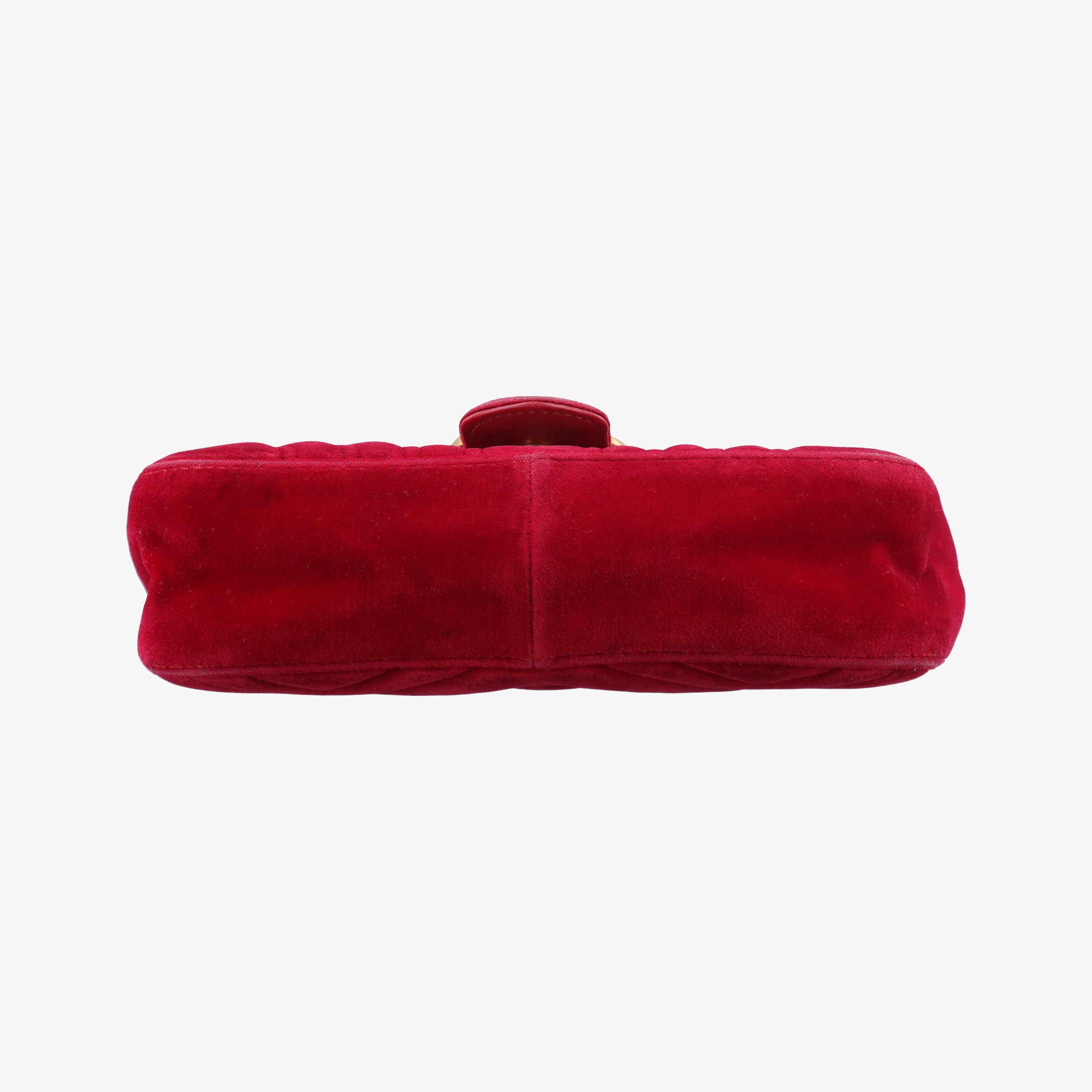 Pre-owned Gucci GG Marmont Red velour 446744 shoulderbag | stylenewstar