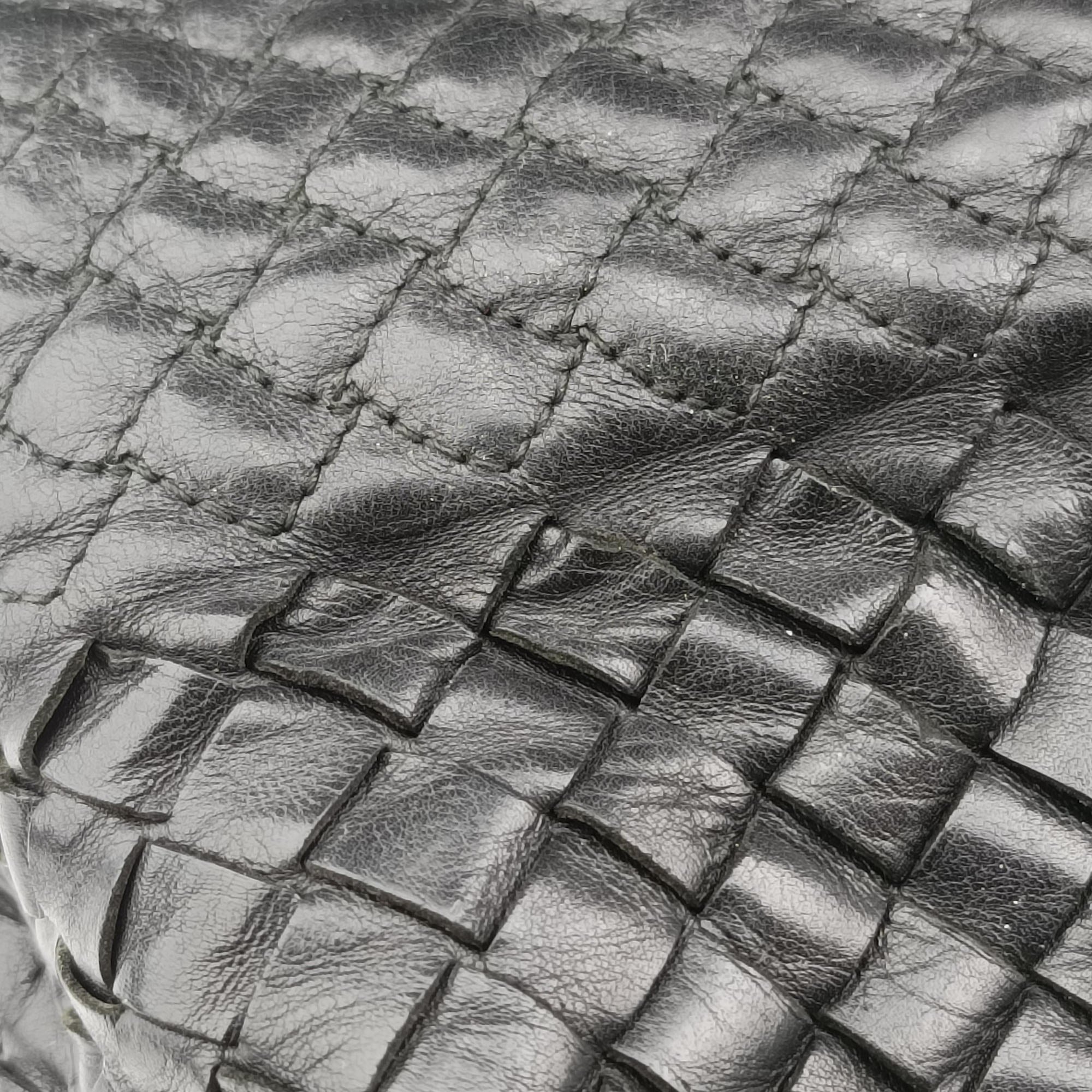 Pre-owned Bottega Veneta Intrecciato Black lambskin  shoulderbag | stylenewstar