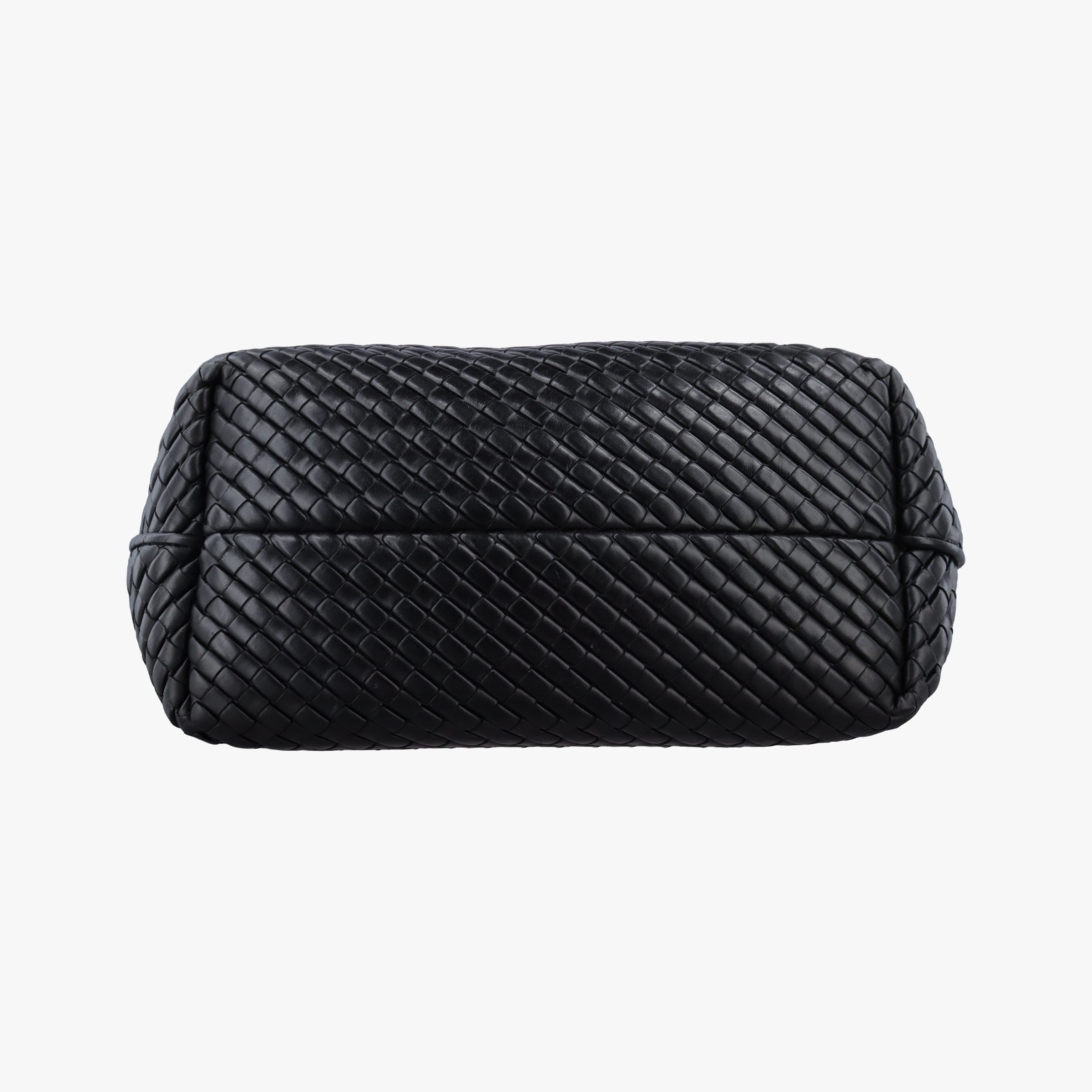 Pre-owned Bottega Veneta Intrecciato Black lambskin  shoulderbag | stylenewstar