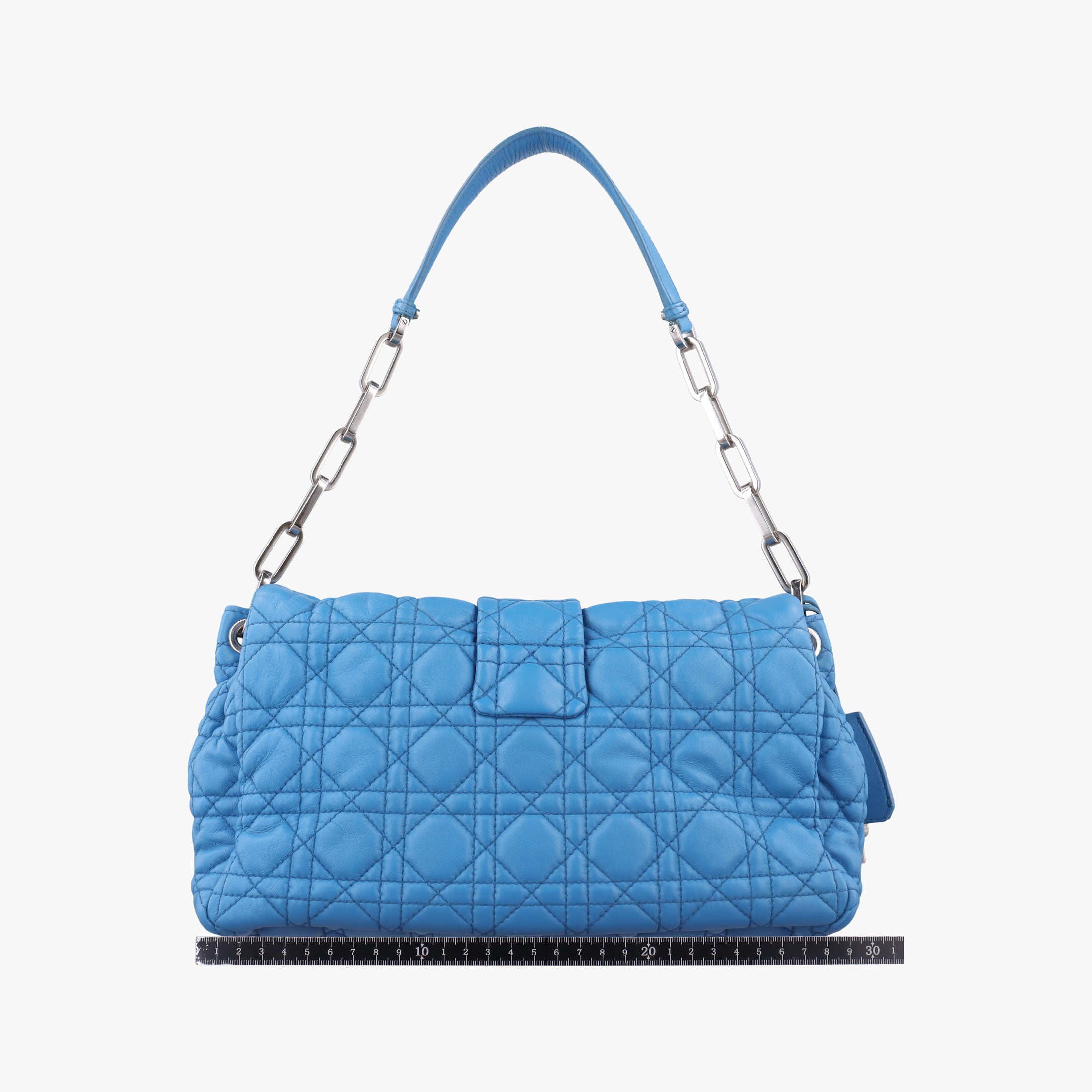Pre-owned Christian Dior New Rock Cannage Blue Lambskin  shoulderbag | stylenewstar