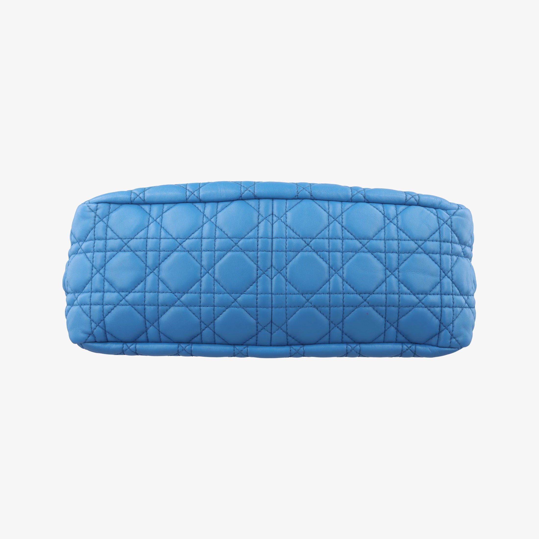 Pre-owned Christian Dior New Rock Cannage Blue Lambskin  shoulderbag | stylenewstar
