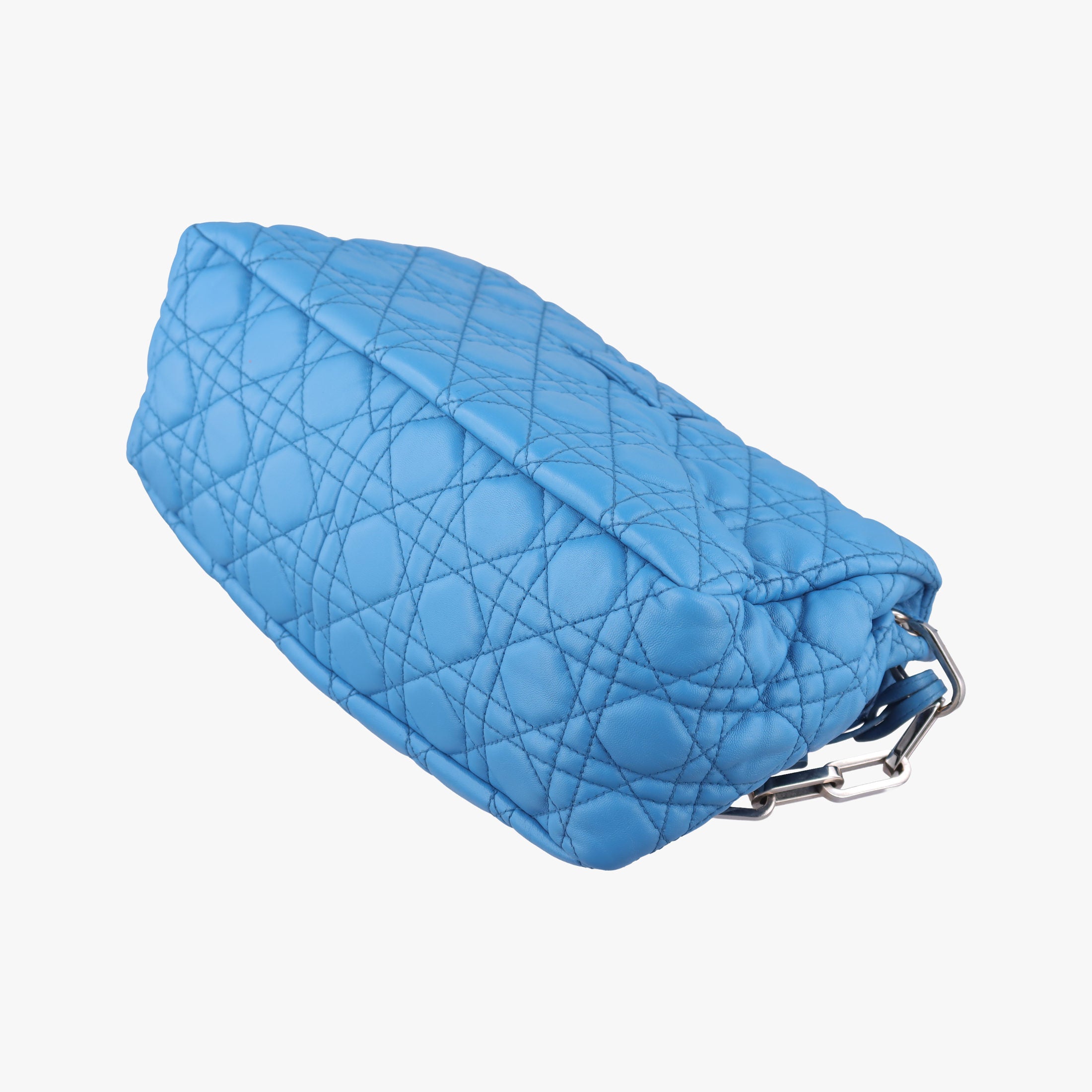 Pre-owned Christian Dior New Rock Cannage Blue Lambskin  shoulderbag | stylenewstar
