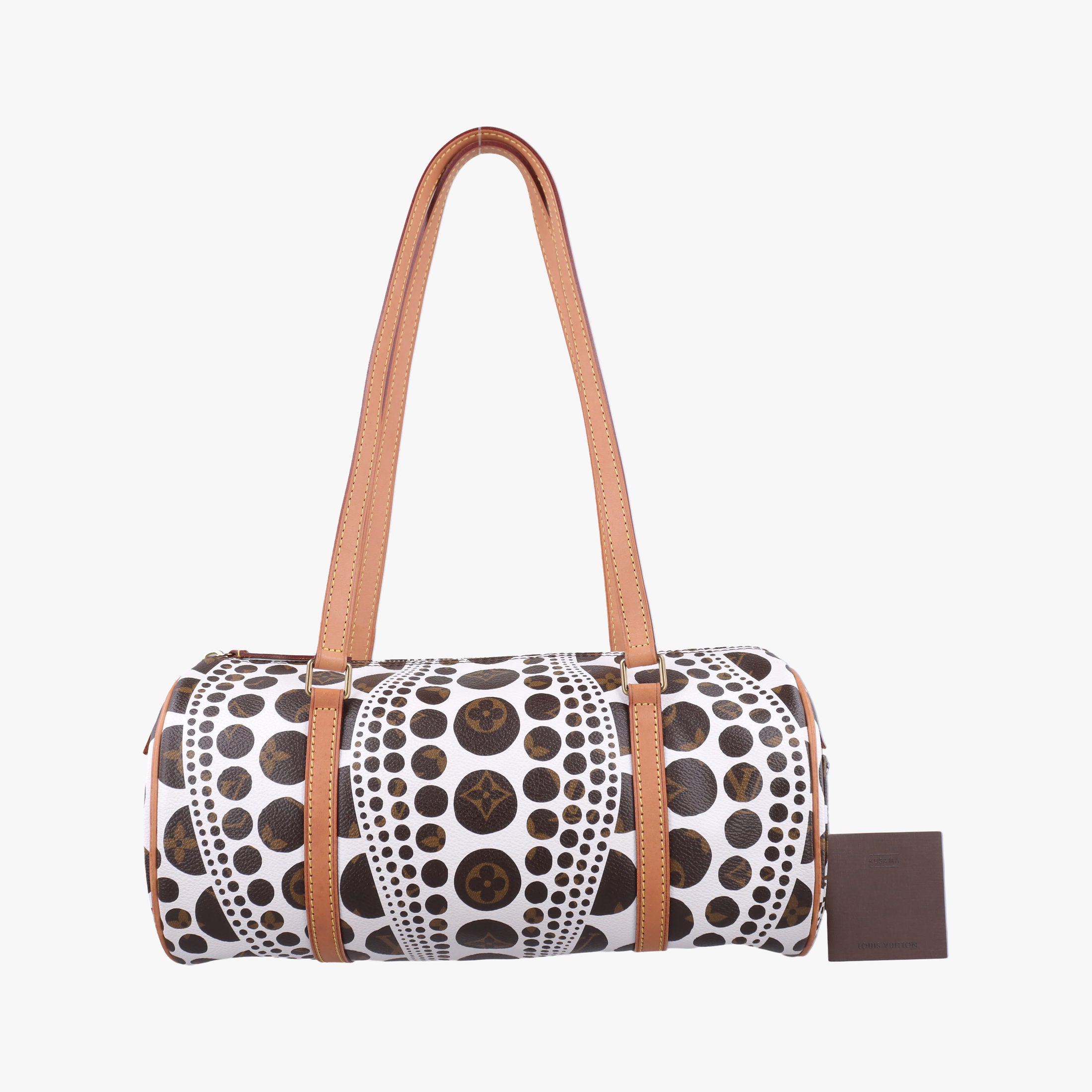 Pre-owned Louis Vuitton Papillon GM White × Brown Monogram Pumpkin Dots M40687 handbag | stylenewstar