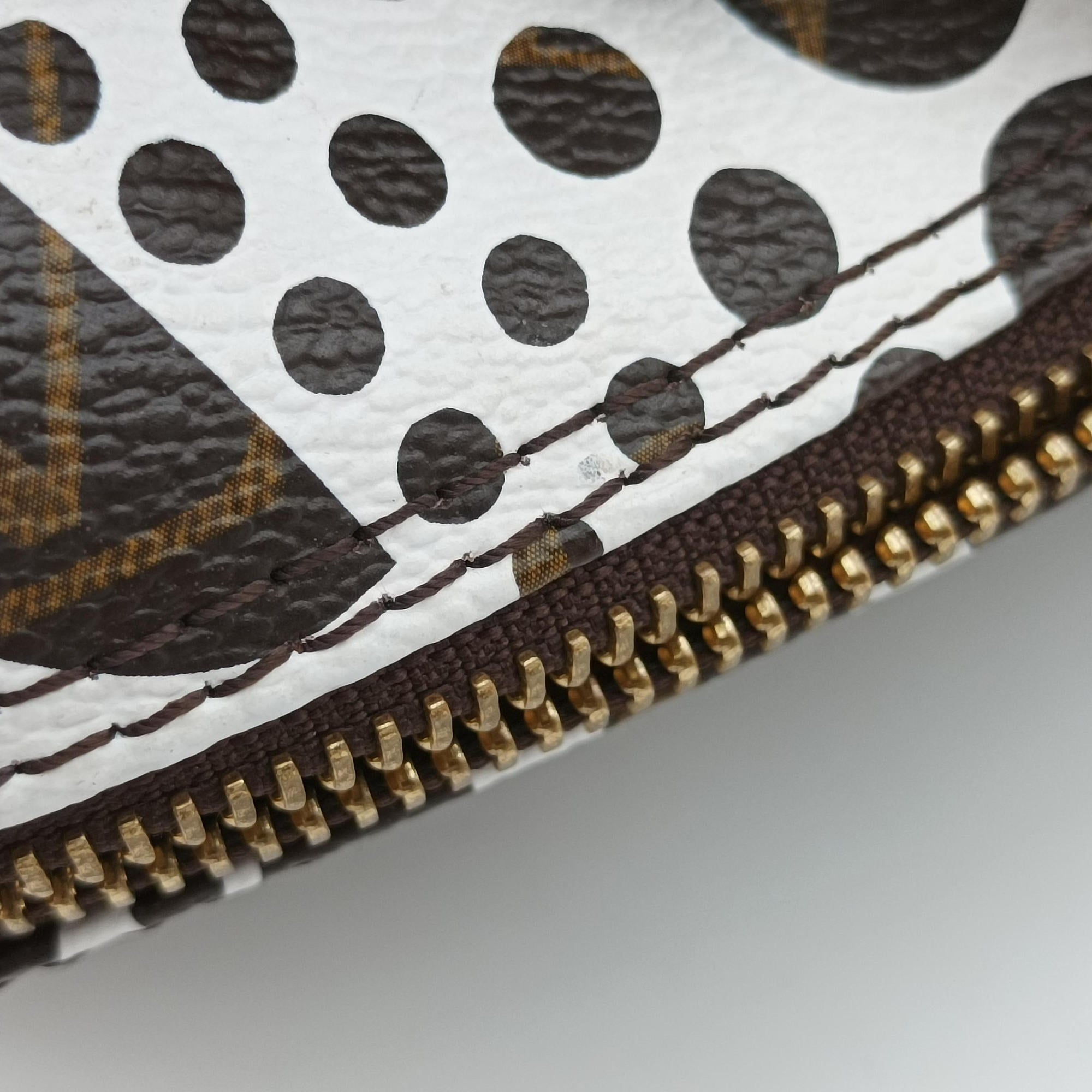 Pre-owned Louis Vuitton Papillon GM White × Brown Monogram Pumpkin Dots M40687 handbag | stylenewstar