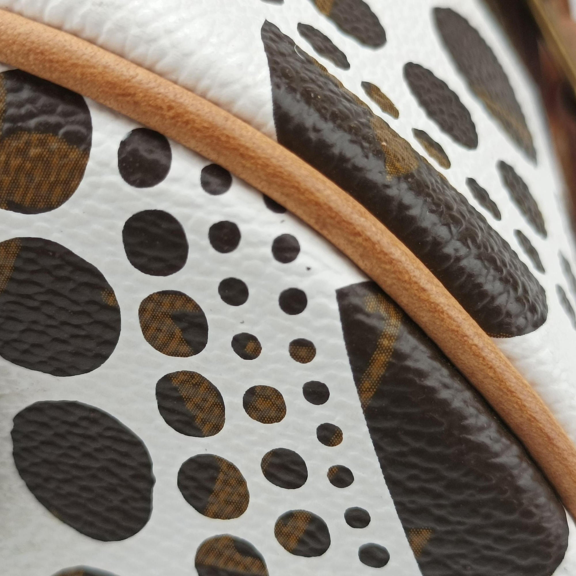 Pre-owned Louis Vuitton Papillon GM White × Brown Monogram Pumpkin Dots M40687 handbag | stylenewstar