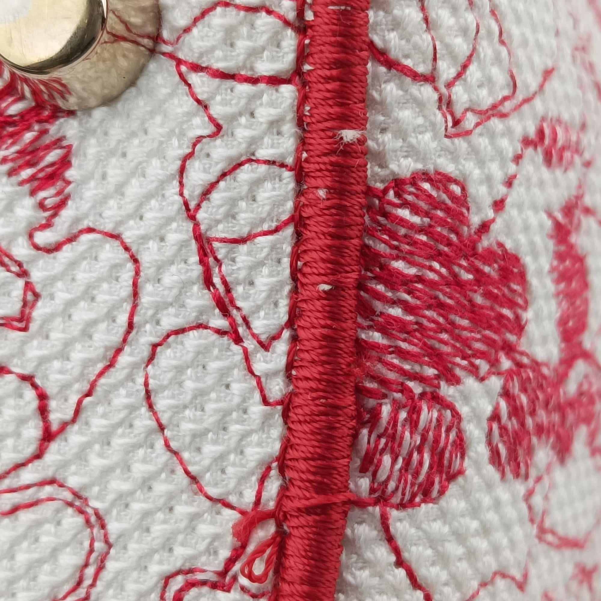 Pre-owned Christian Dior D-Lite Medium Royaume Red×multicolor canvas  shoulderbag | stylenewstar