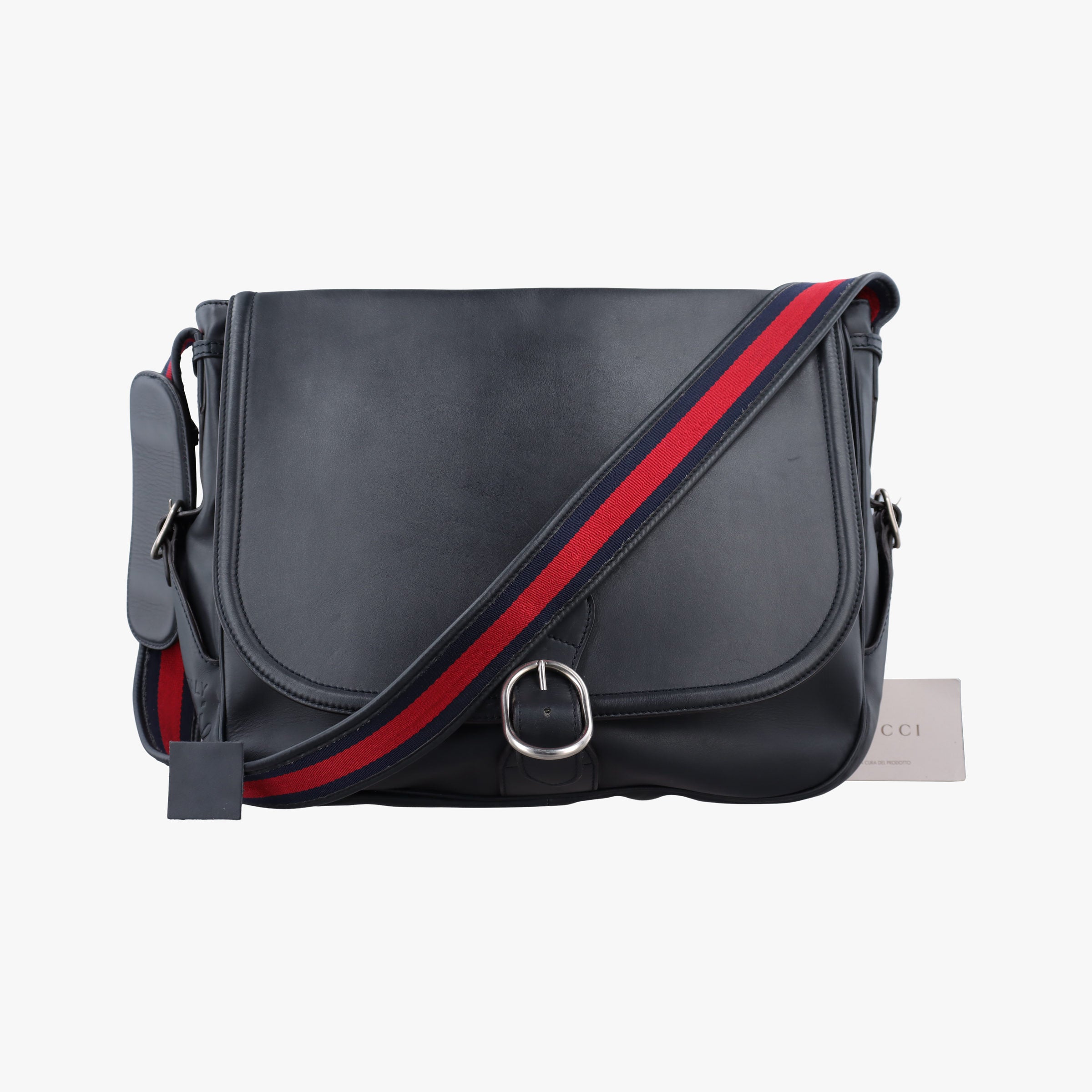 Pre-owned Gucci Messenger Black Leather  shoulderbag | stylenewstar