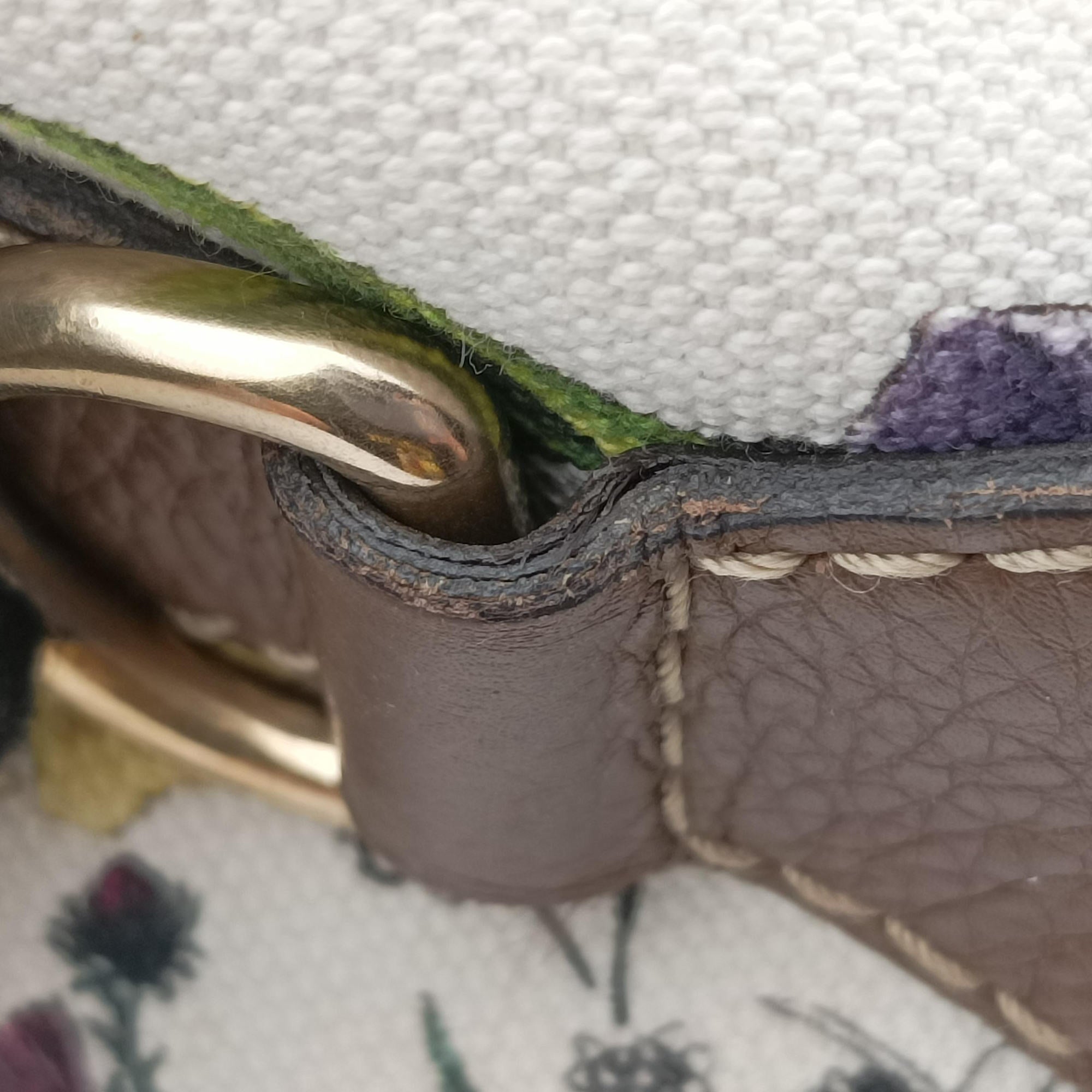Pre-owned Gucci flora print Multicolour Leather×Canvas 247205 handbag | stylenewstar