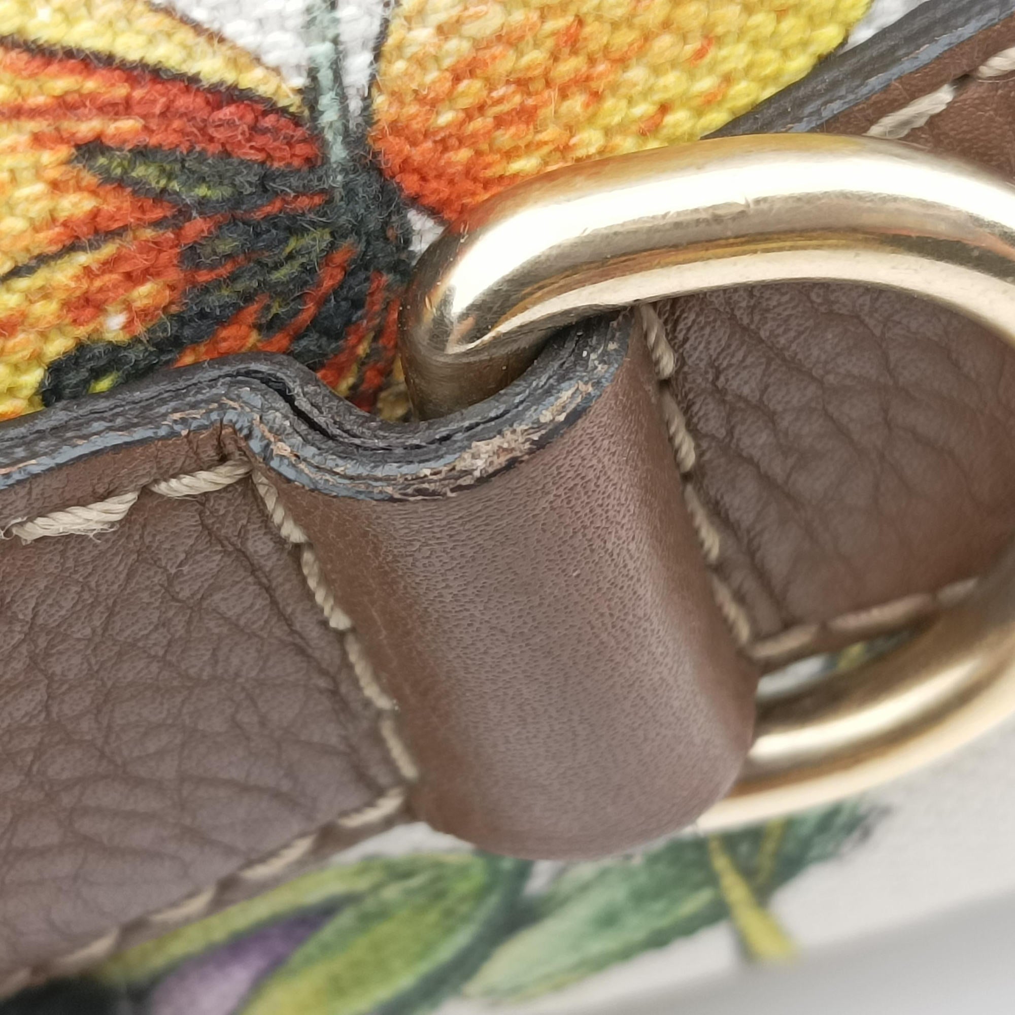 Pre-owned Gucci flora print Multicolour Leather×Canvas 247205 handbag | stylenewstar