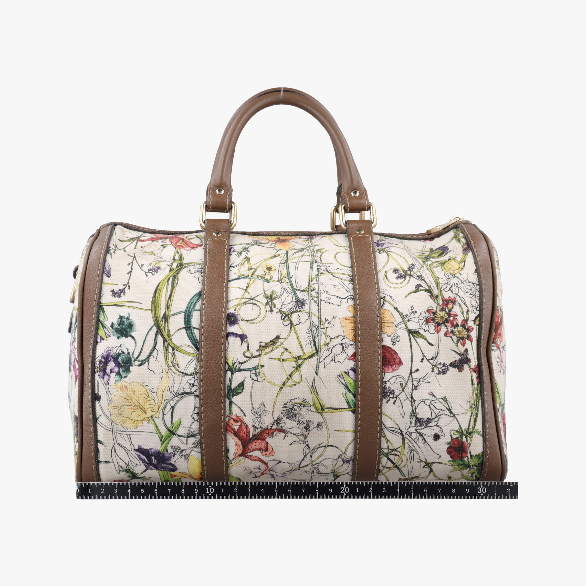 Pre-owned Gucci flora print Multicolour Leather×Canvas 247205 handbag | stylenewstar