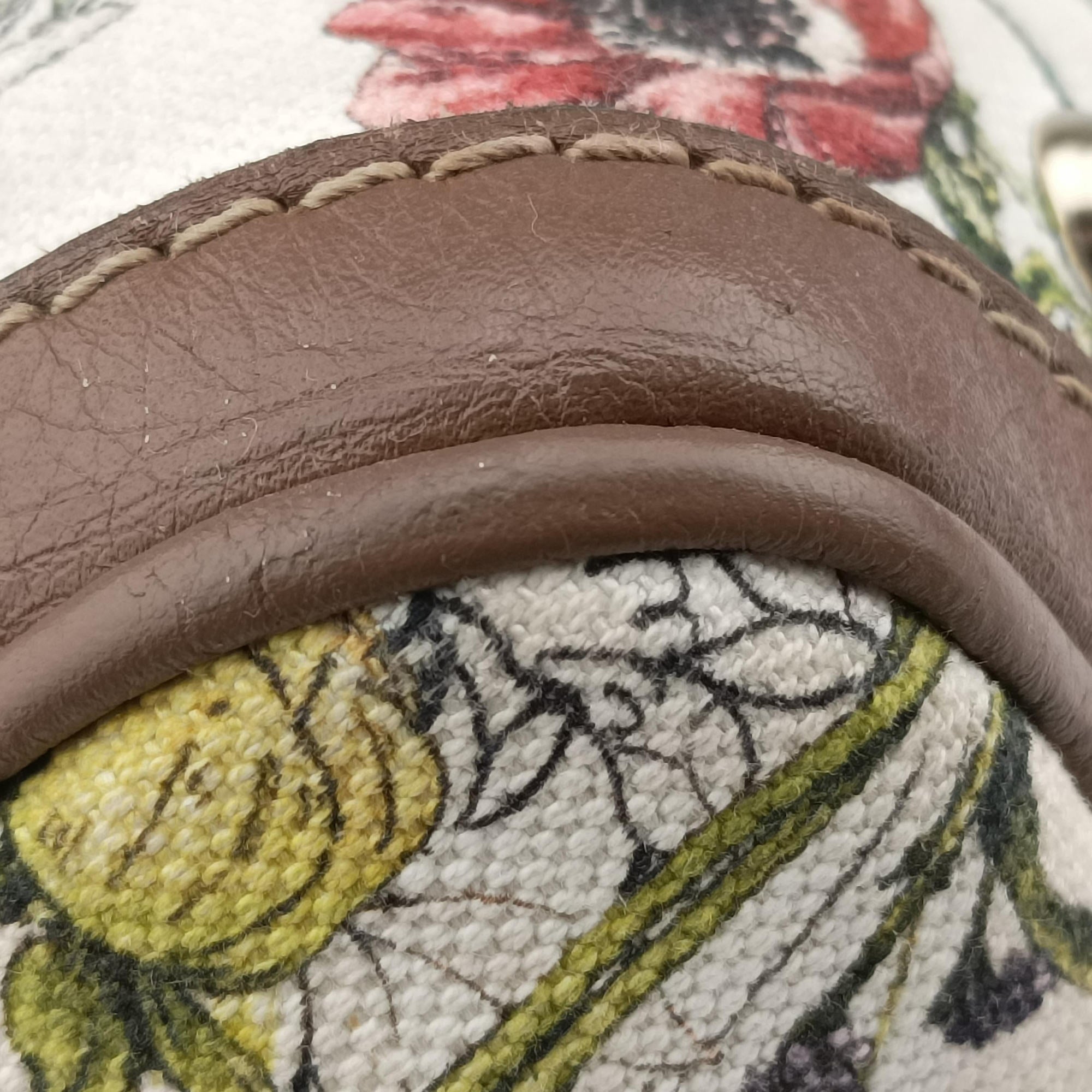 Pre-owned Gucci flora print Multicolour Leather×Canvas 247205 handbag | stylenewstar