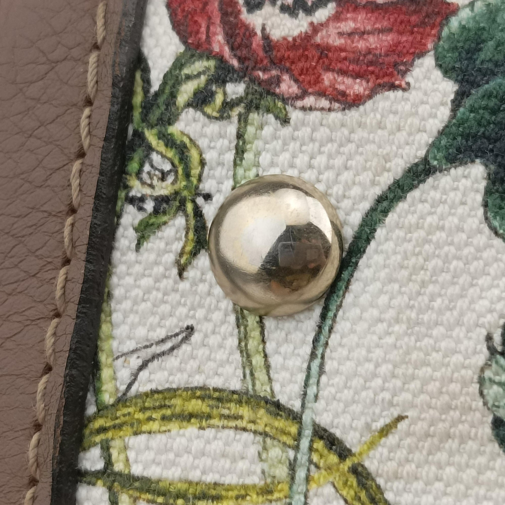 Pre-owned Gucci flora print Multicolour Leather×Canvas 247205 handbag | stylenewstar