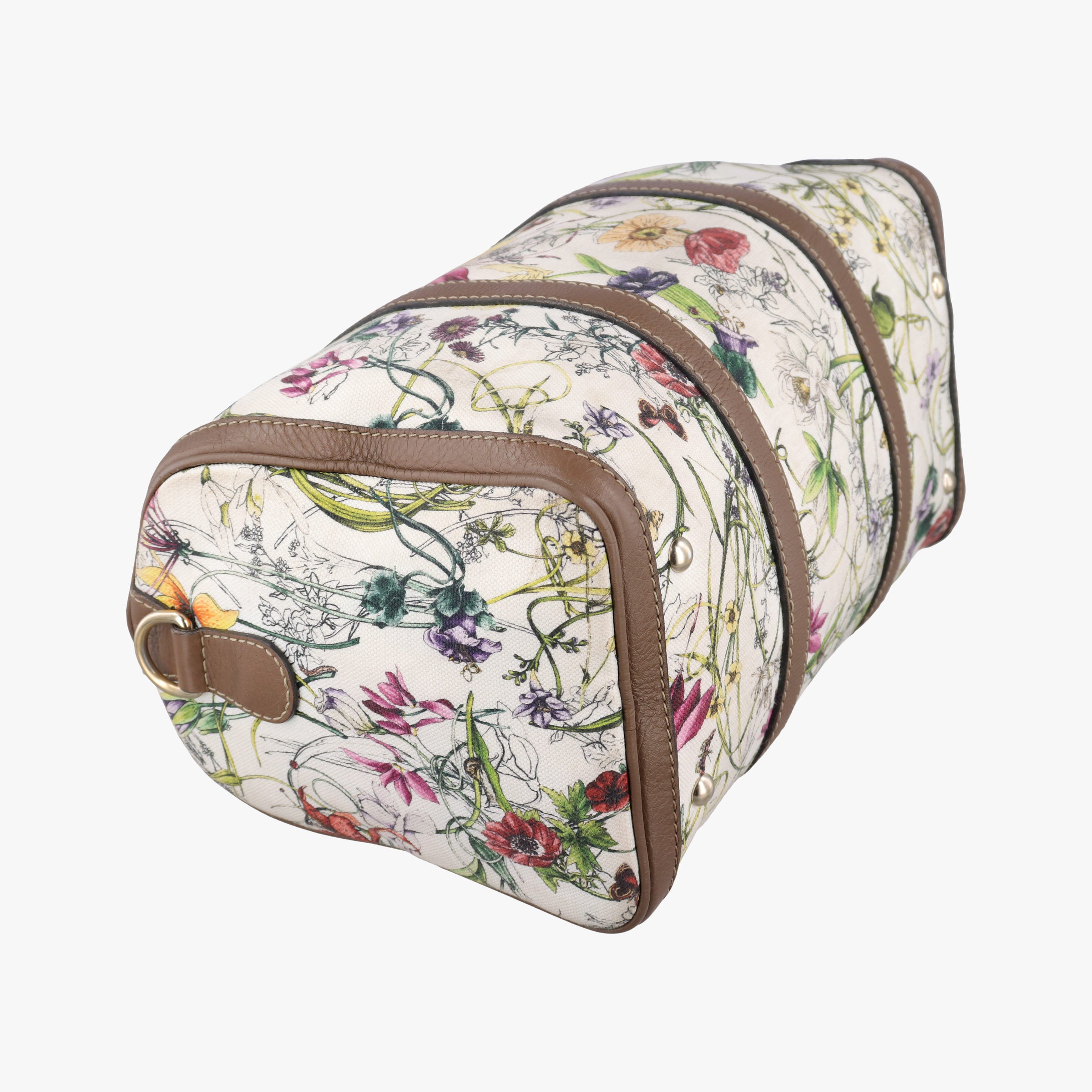 Pre-owned Gucci flora print Multicolour Leather×Canvas 247205 handbag | stylenewstar