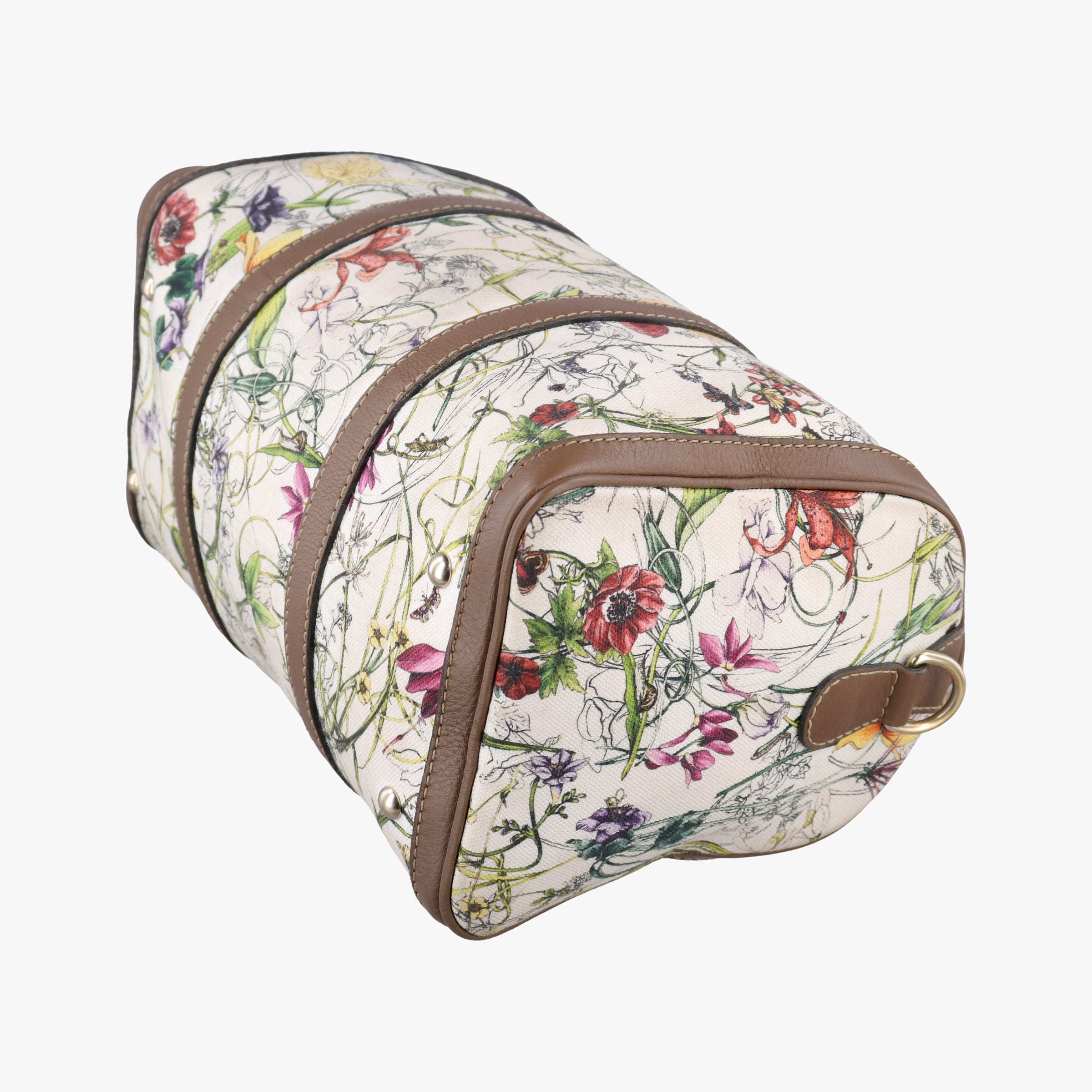 Pre-owned Gucci flora print Multicolour Leather×Canvas 247205 handbag | stylenewstar