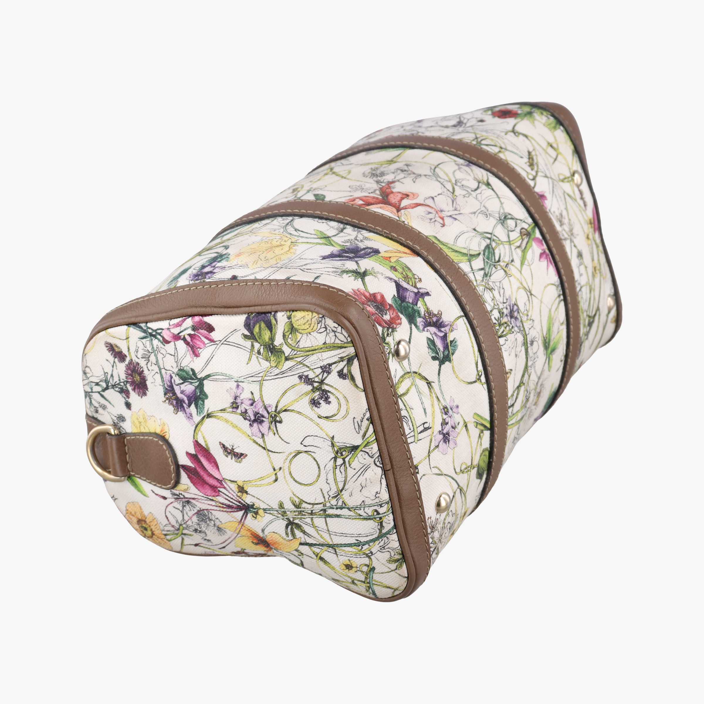 Pre-owned Gucci flora print Multicolour Leather×Canvas 247205 handbag | stylenewstar