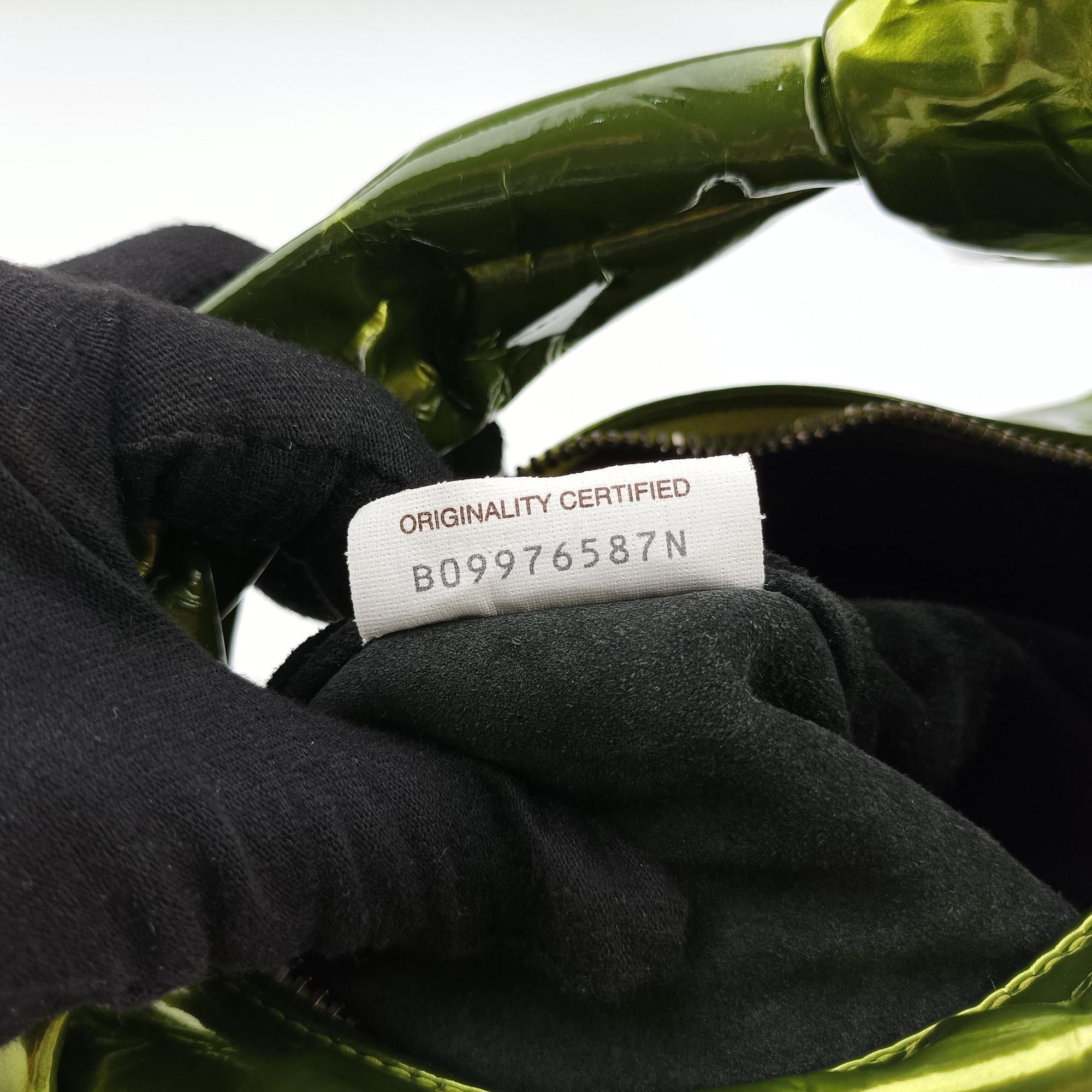 Pre-owned Bottega Veneta The Jodie Green Patent leather  handbag | stylenewstar